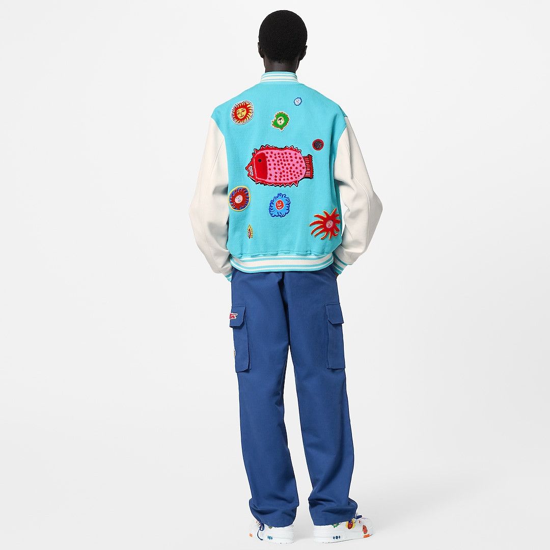 Louis Vuitton LV x YK Embroidered Faces Varsity Blouson