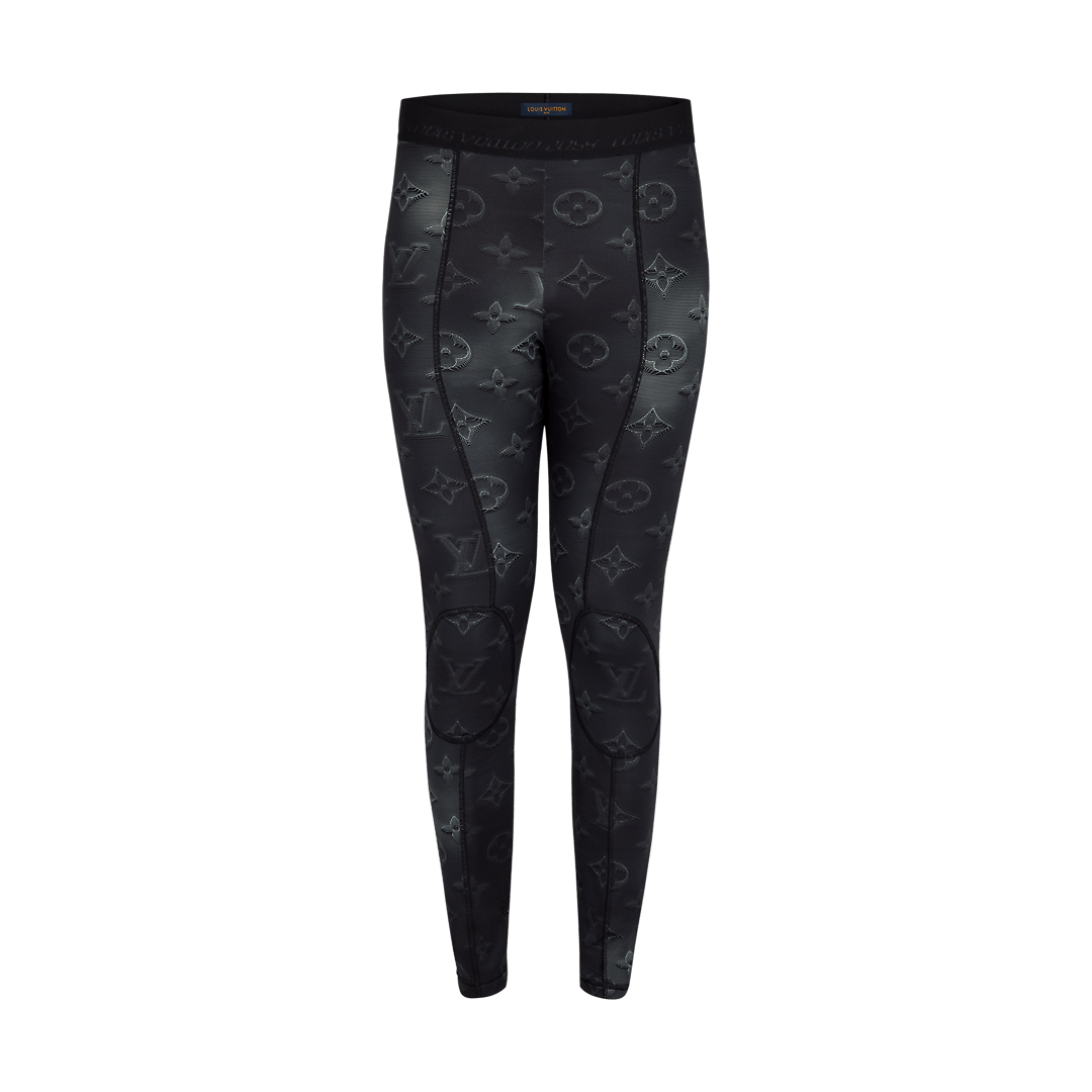 Louis Vuitton Monogram Louis Vuitton 2054 Technical Printed Leggings, Black, XXL