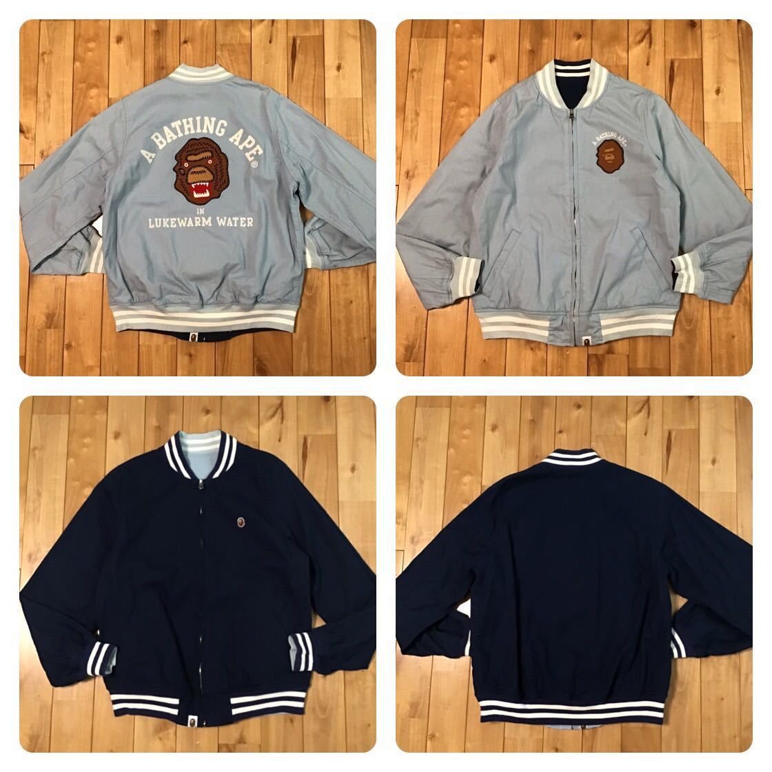 🔥Reversible🔥 APE HEAD embroidery Blouson a bathing ape