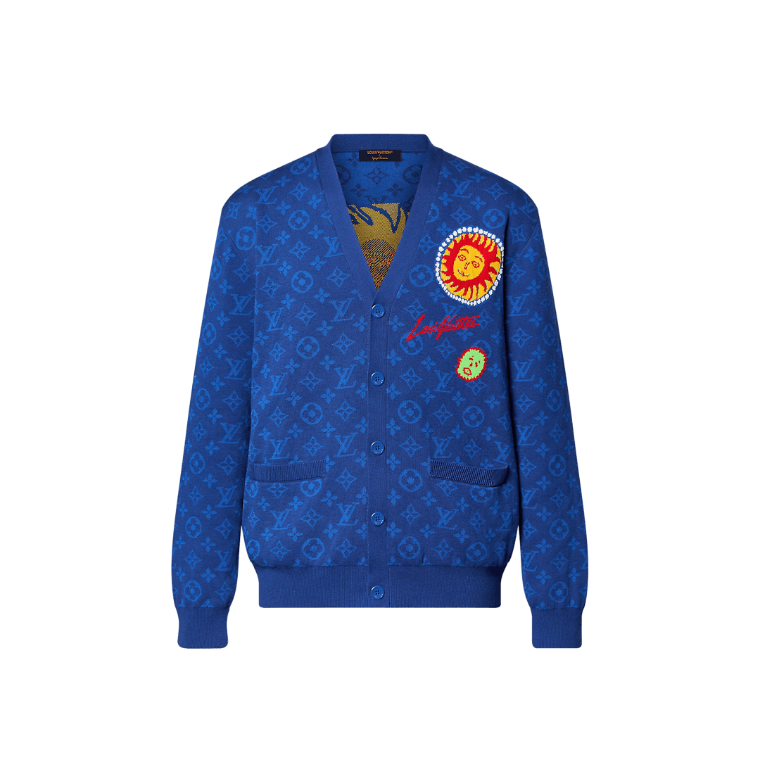 Louis Vuitton LV x YK Monogram Faces Knitted Cardigan | Grailed
