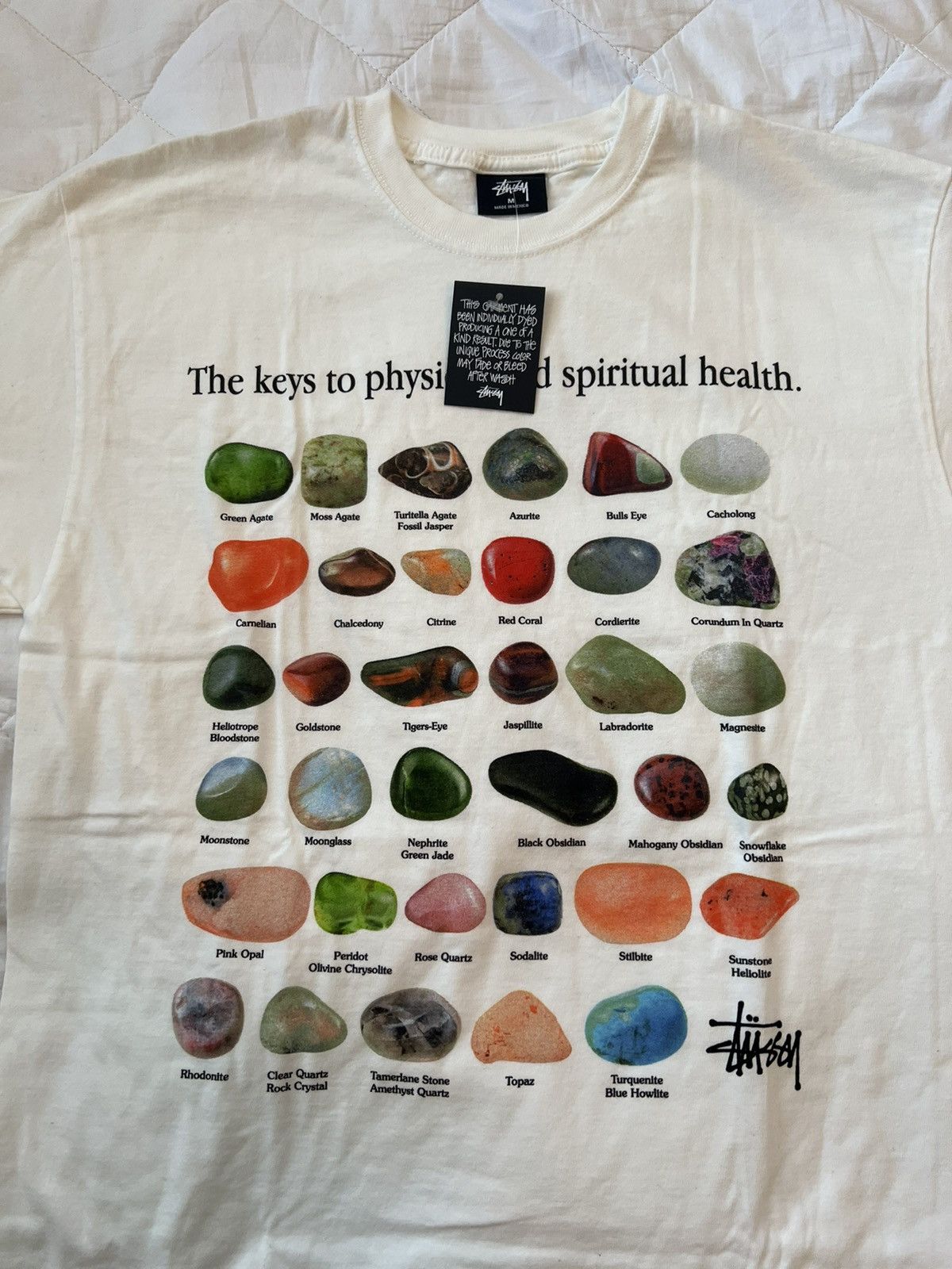 Streetwear × Stussy Stussy Stones Pigment Dyed Rock T-Shirt