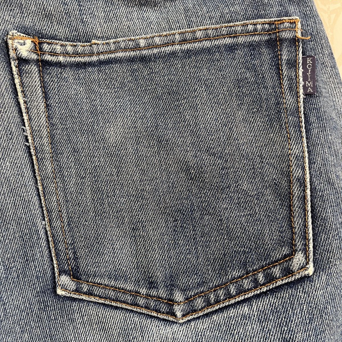 Vintage GRAILS Kojima Genes Japan Blue Buttons Distressed Denim Size US 34 / EU 50 - 13 Thumbnail