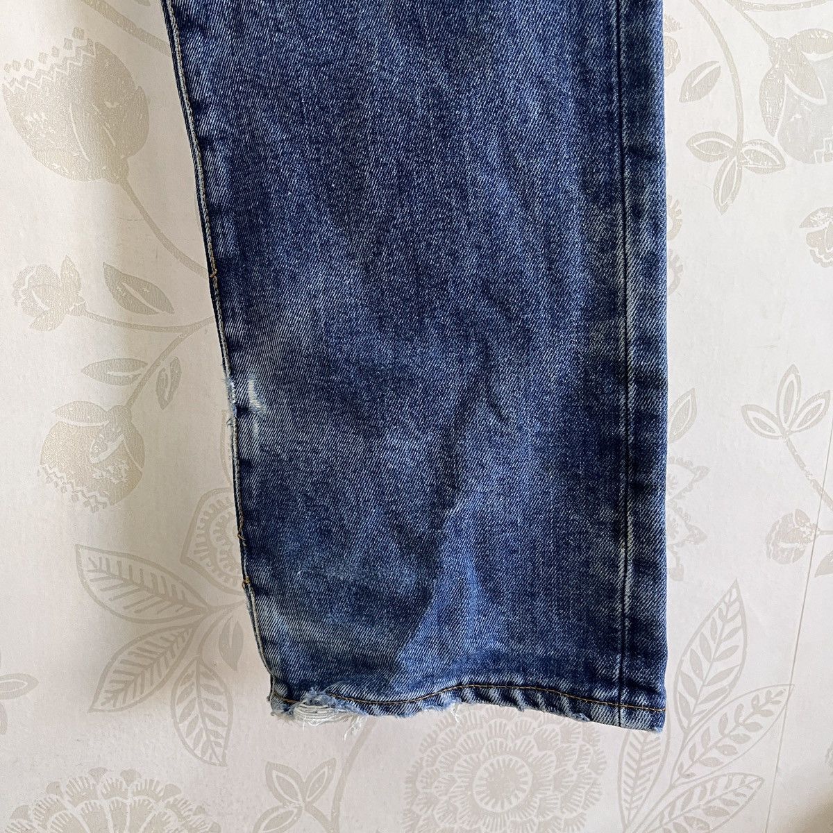 Vintage GRAILS Kojima Genes Japan Blue Buttons Distressed Denim Size US 34 / EU 50 - 11 Thumbnail