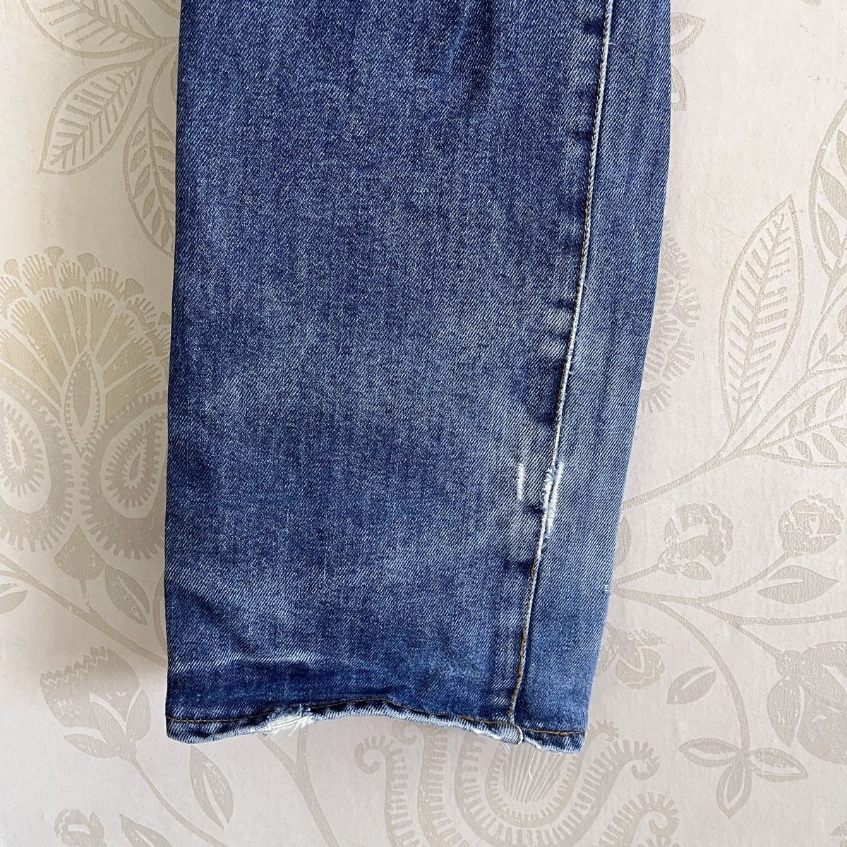 Vintage GRAILS Kojima Genes Japan Blue Buttons Distressed Denim Size US 34 / EU 50 - 12 Thumbnail