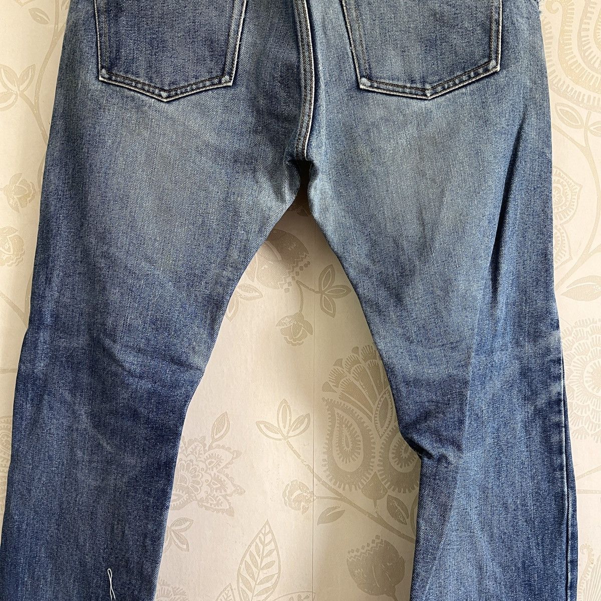 Vintage GRAILS Kojima Genes Japan Blue Buttons Distressed Denim Size US 34 / EU 50 - 15 Thumbnail
