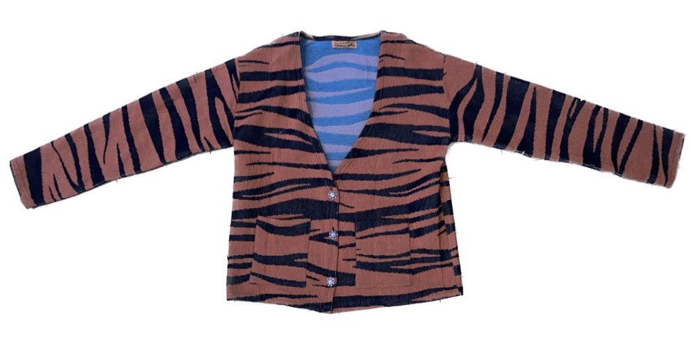 4x1111 Tapestry Tiger Striped Cardigan