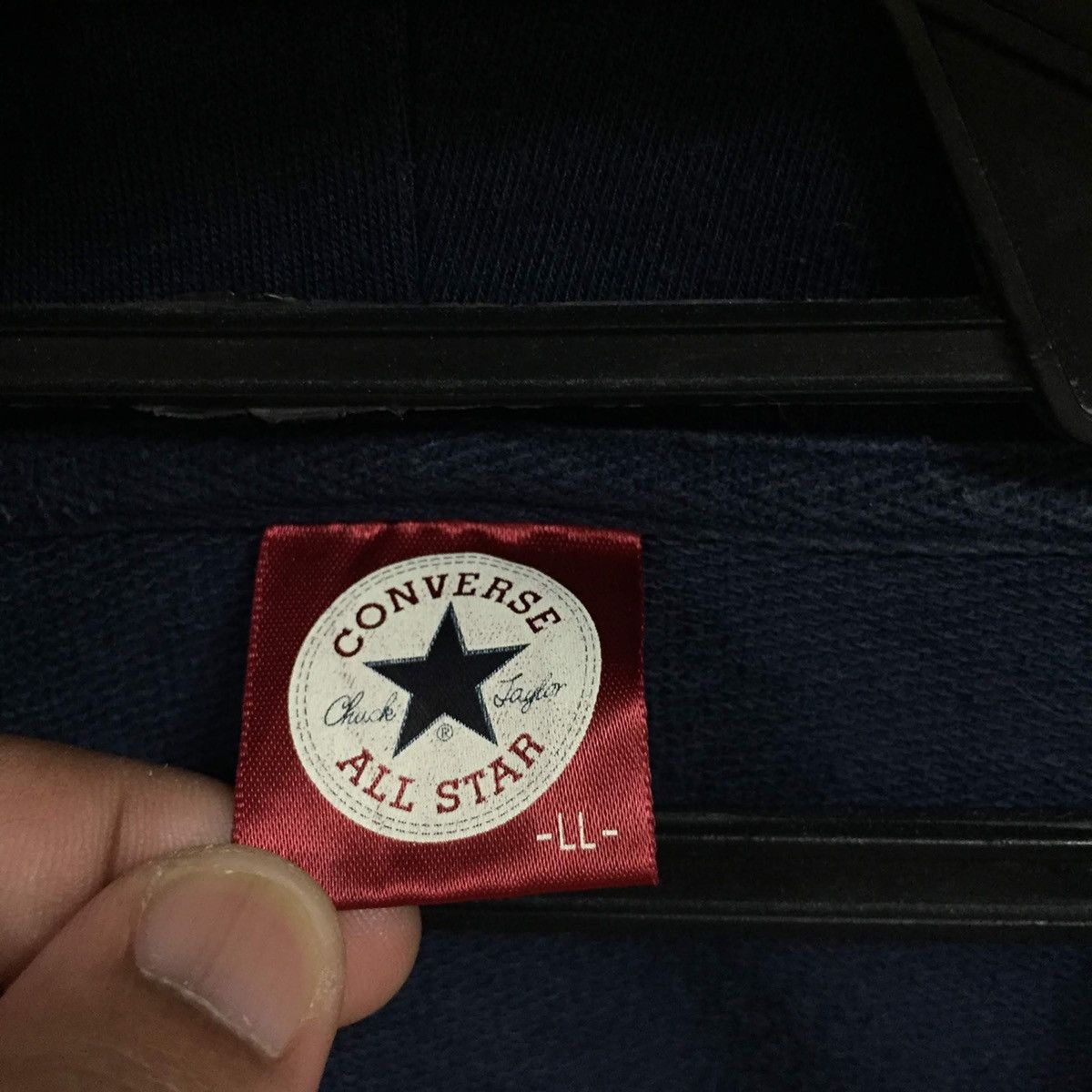 Converse Vintage Converse Hoodie spellout big design size LL fit L Size US L / EU 52-54 / 3 - 3 Thumbnail