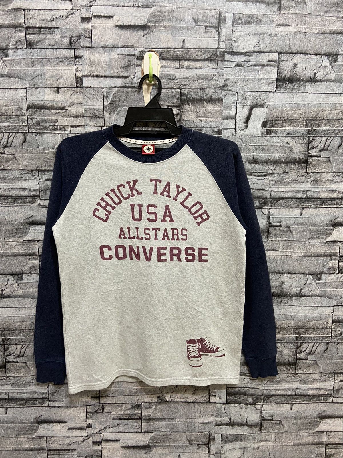 Converse Vintage Converse sweatshirt big design size 160 fit M Size US M / EU 48-50 / 2 - 2 Thumbnail