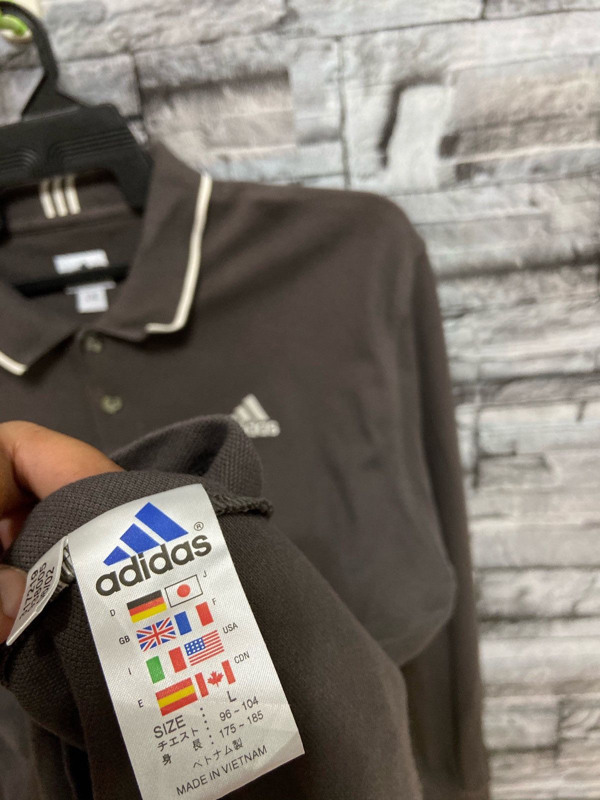 Adidas Vintage Adidas polo long sleeve small logo Size US L / EU 52-54 / 3 - 7 Thumbnail
