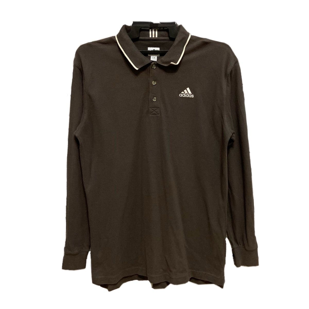 Adidas Vintage Adidas polo long sleeve small logo Size US L / EU 52-54 / 3 - 1 Thumbnail