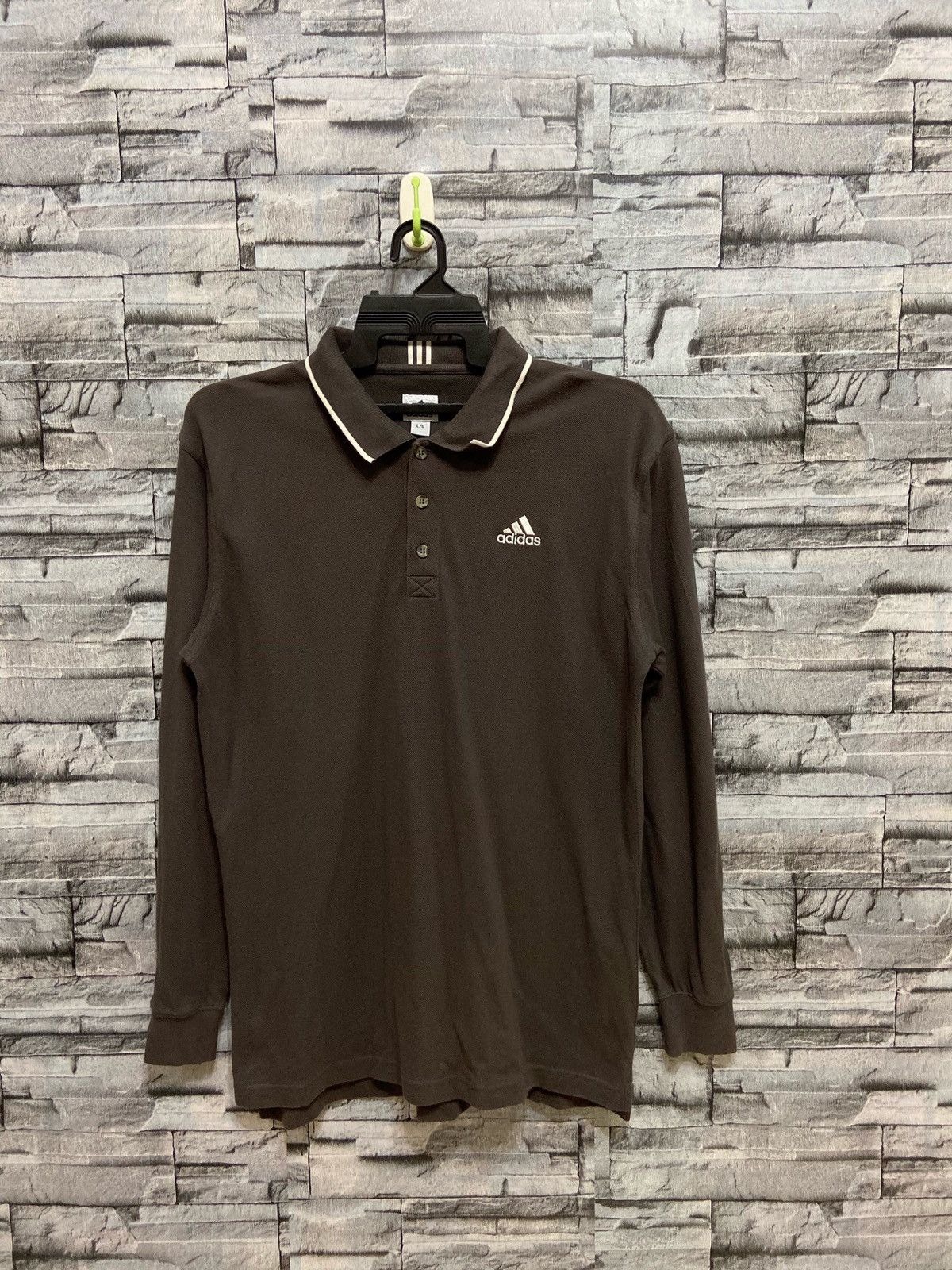Adidas Vintage Adidas polo long sleeve small logo Size US L / EU 52-54 / 3 - 2 Thumbnail