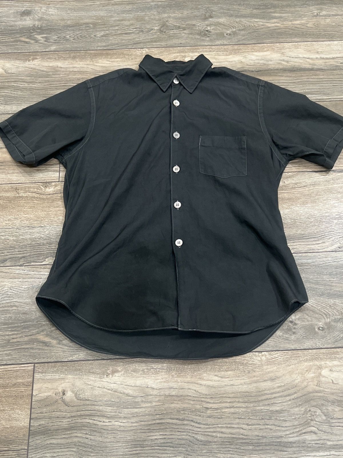 Comme des Garcons Homme SS02 Garment Dyed Jean pocket shirt Size US S / EU 44-46 / 1 - 1 Thumbnail
