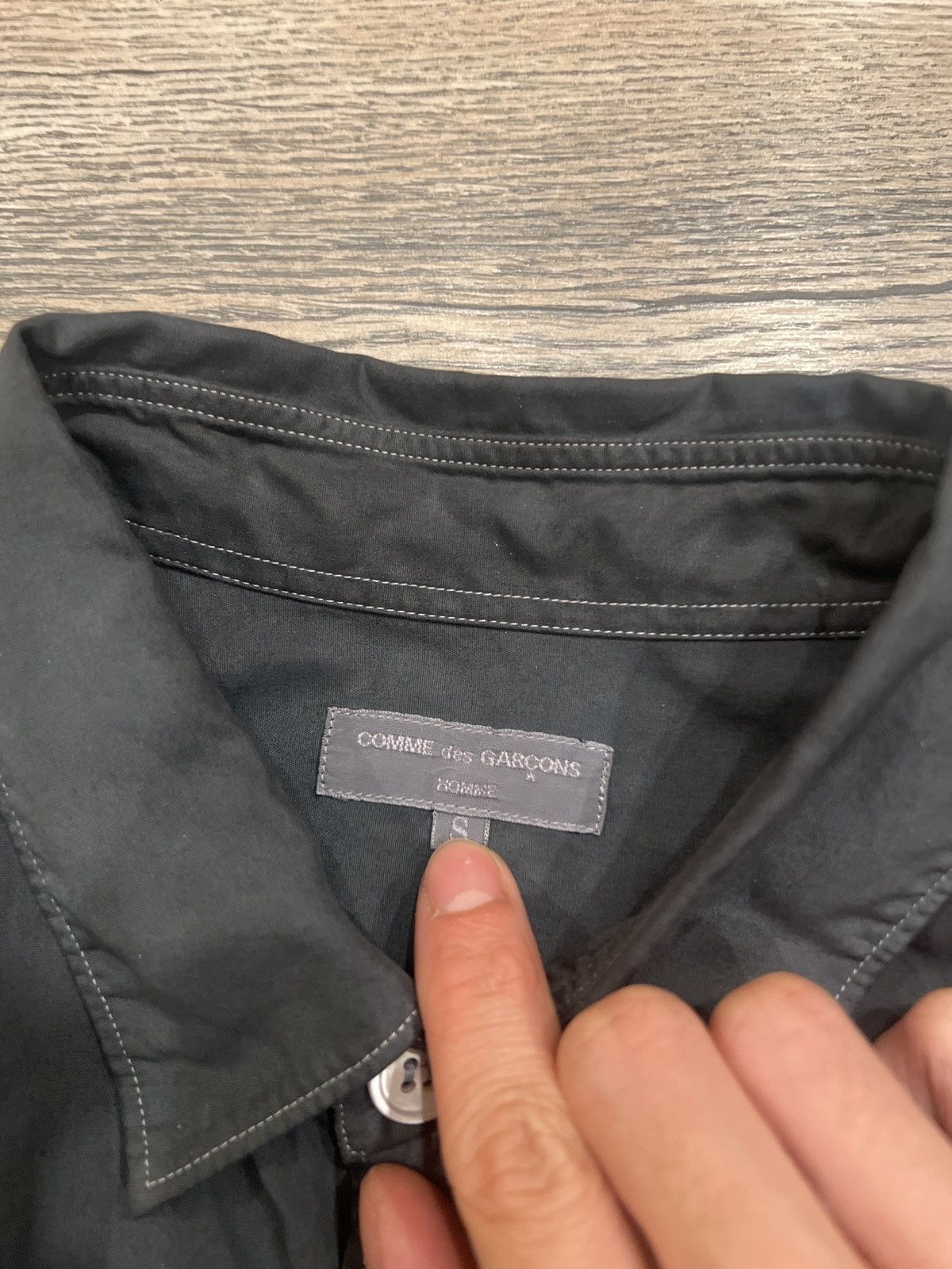 Comme des Garcons Homme SS02 Garment Dyed Jean pocket shirt Size US S / EU 44-46 / 1 - 4 Thumbnail