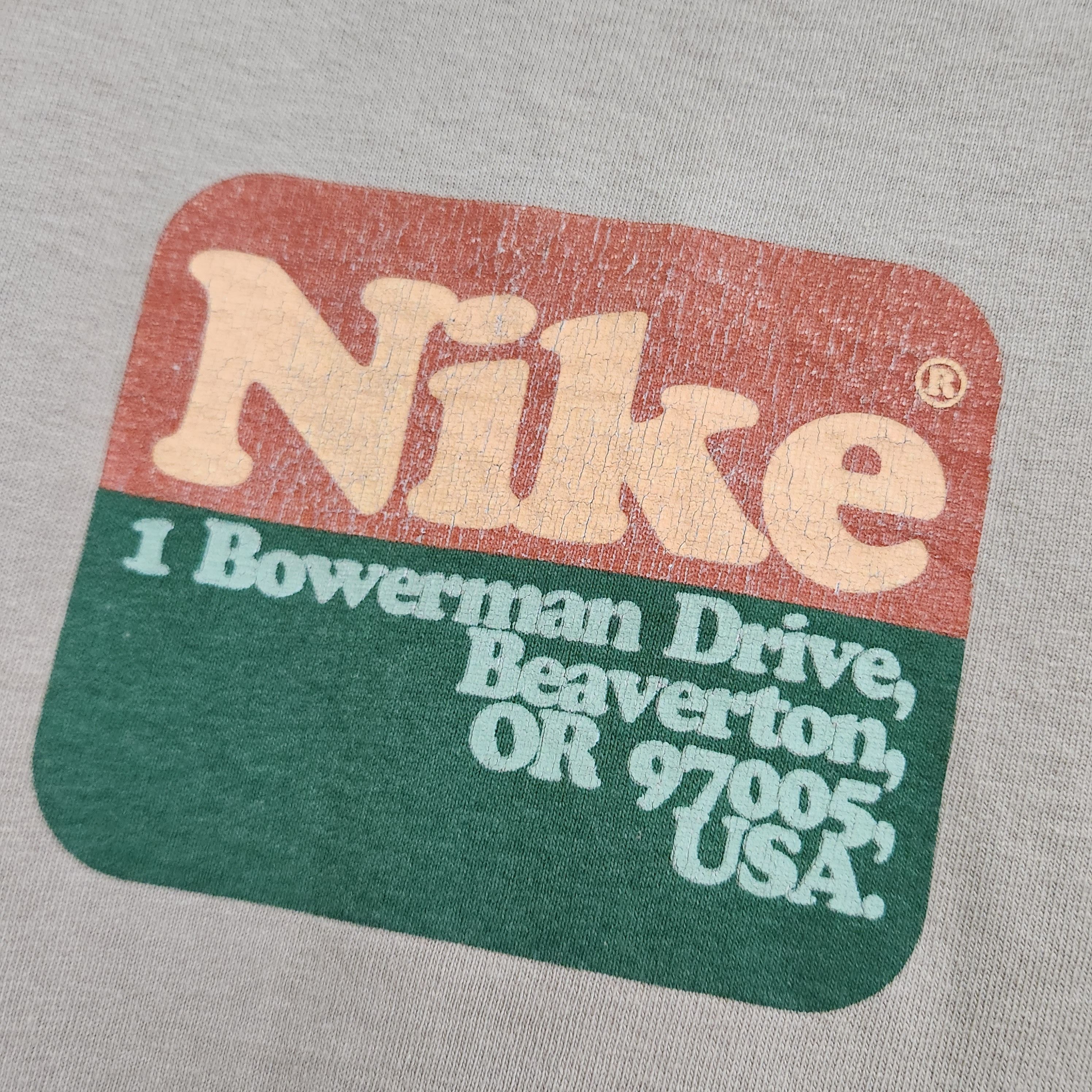 Nike × Vintage Vintage Nike TShirt 1 Bowerman Drive Beaverton USA Size US L / EU 52-54 / 3 - 10 Thumbnail