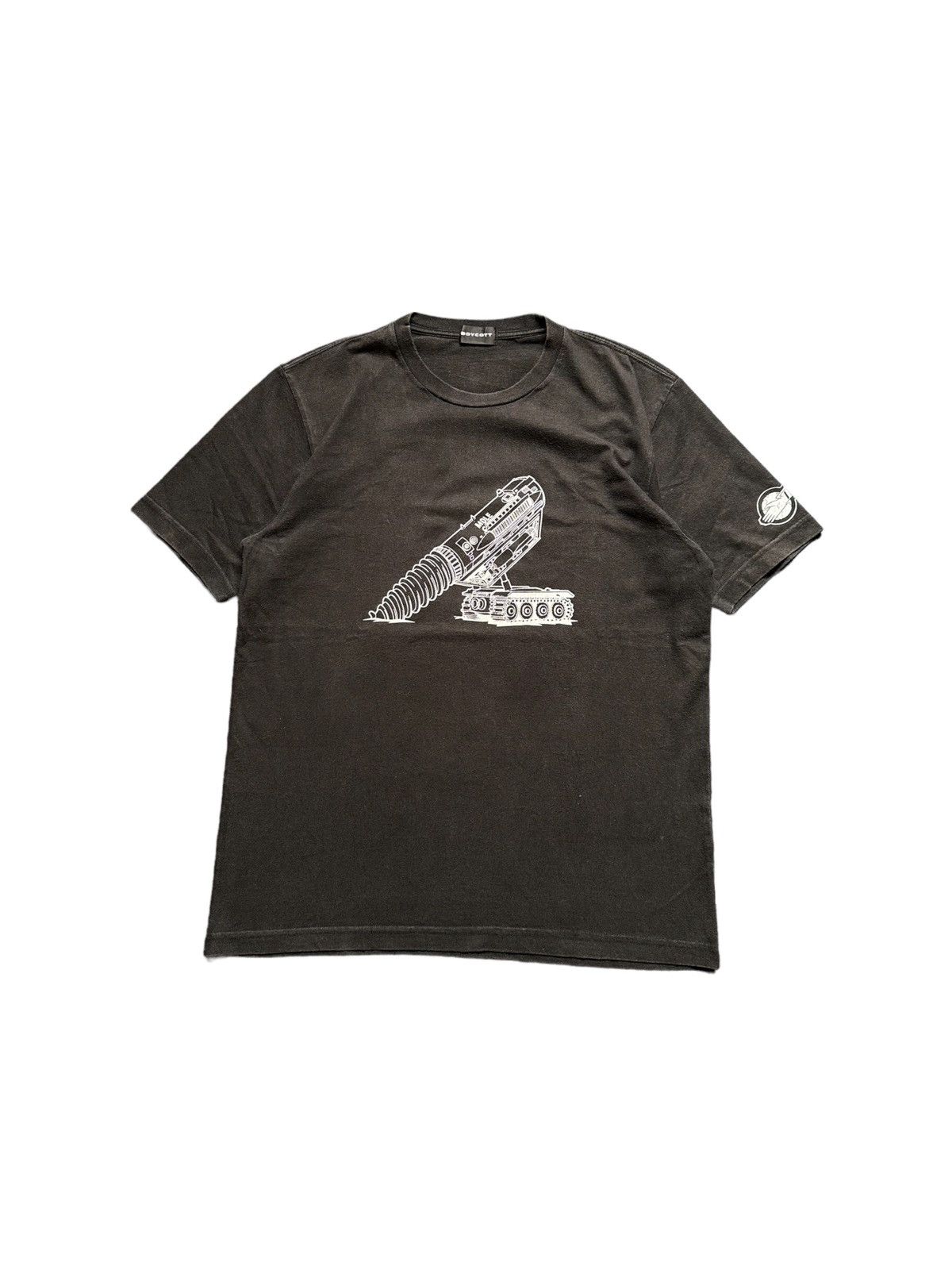 image of Archival Clothing x Beauty Beast Aw-1999 Boycott X Thunderbird Movie Tee in Faded Black (Size Mediu