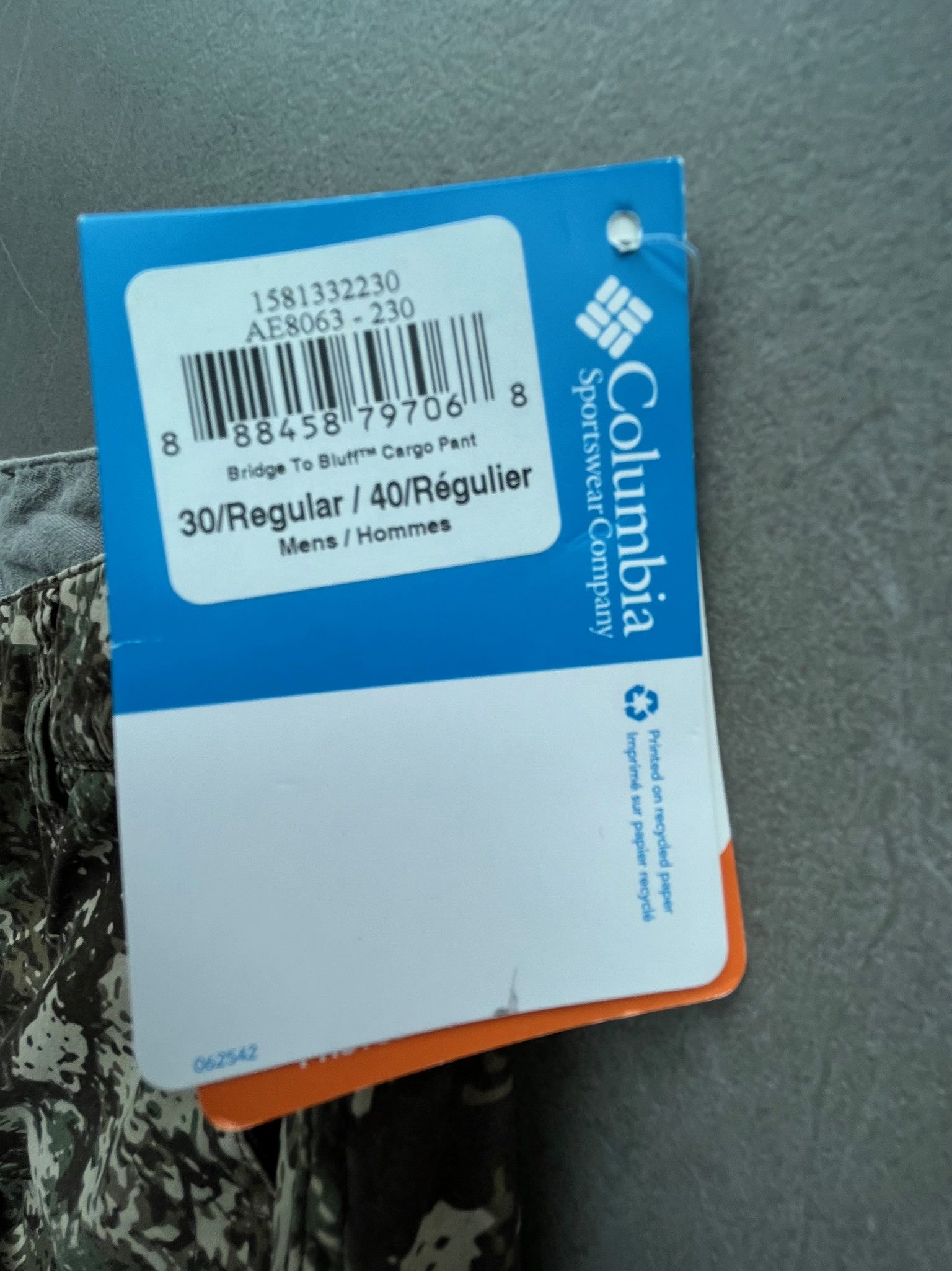Columbia Columbia Outdoor Mens Camouflage Hiking Combat Pants 30 Size US 30 / EU 46 - 15 Thumbnail