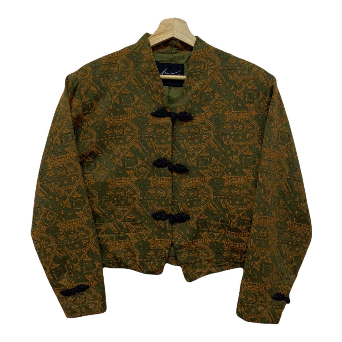Japanese Brand VINTAGE JAPANESE KIMONO CHINESE STYLE BUTTON CROPPED Size US S / EU 44-46 / 1 - 2 Thumbnail