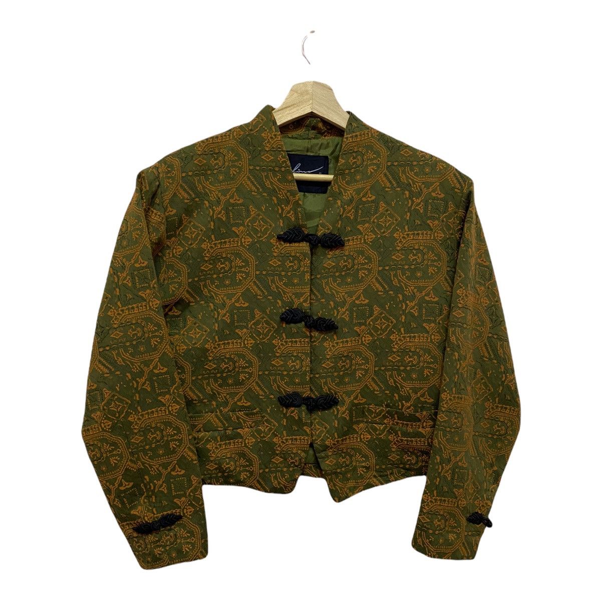 Japanese Brand VINTAGE JAPANESE KIMONO CHINESE STYLE BUTTON CROPPED Size US S / EU 44-46 / 1 - 4 Thumbnail