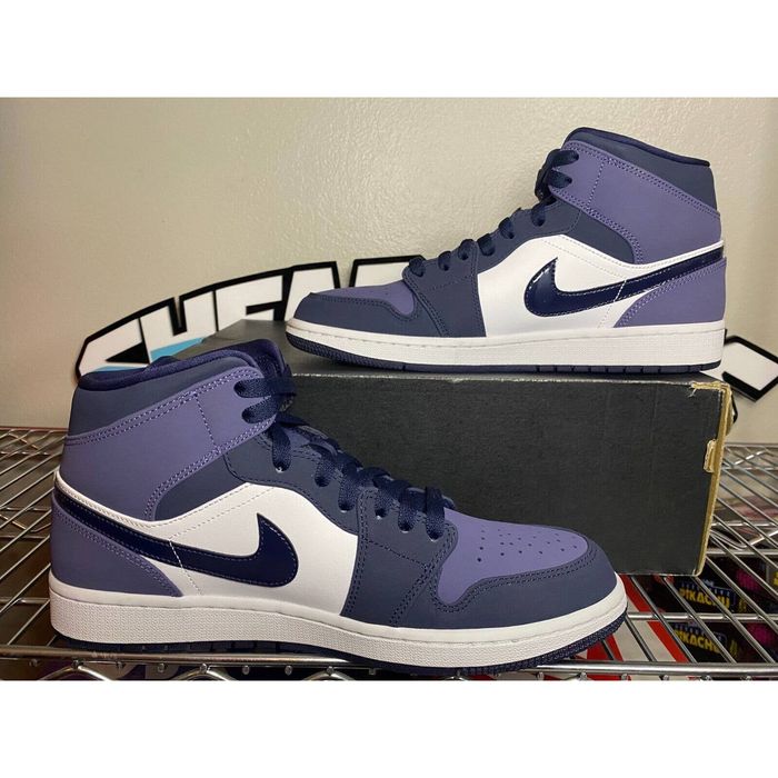 Jordan 'men's air 1 hotsell mid obsidian sanded purple