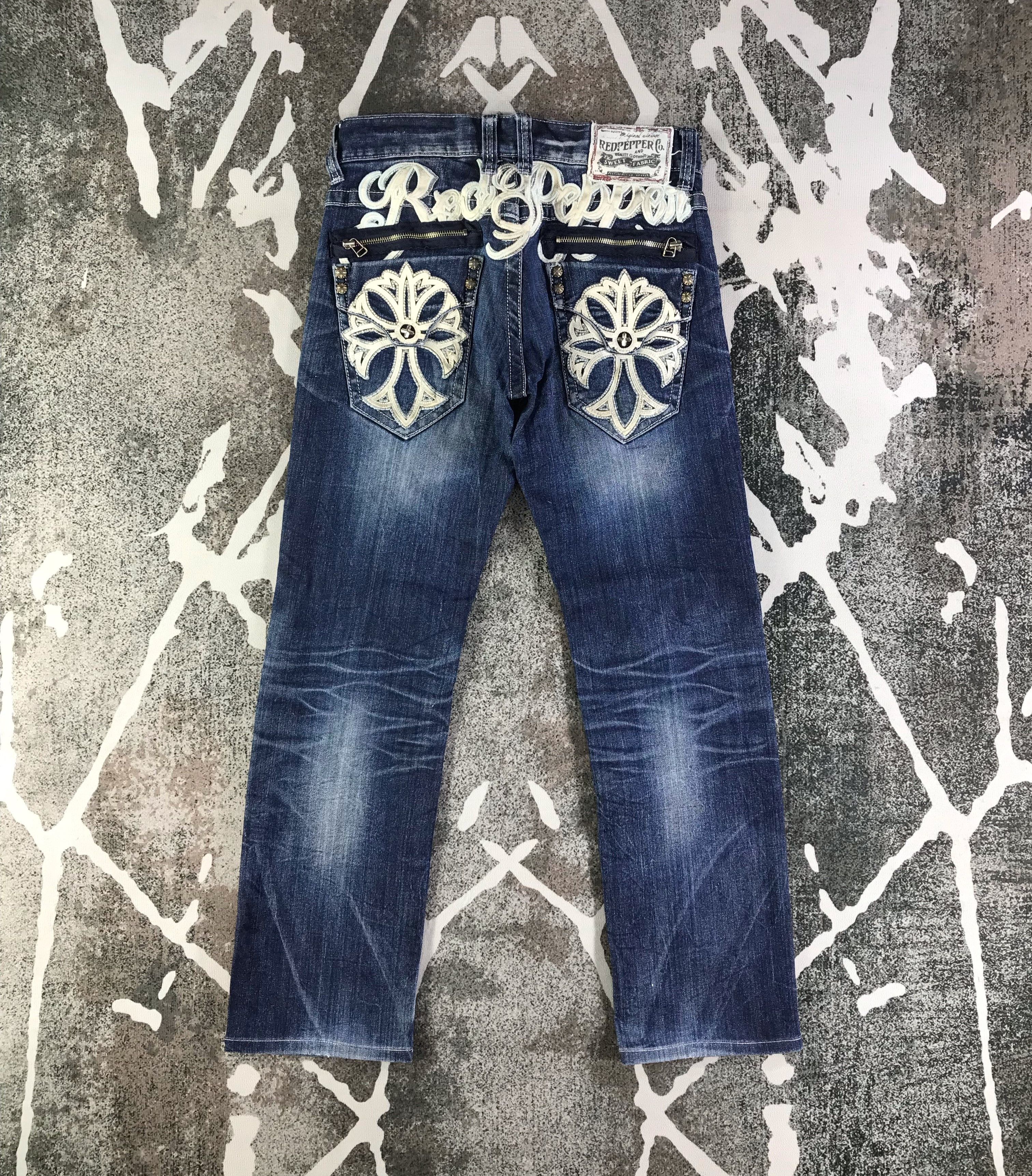 image of Vintage Red Pepper Jeans Patchwork Denim Kj2825 in Blue, Men's