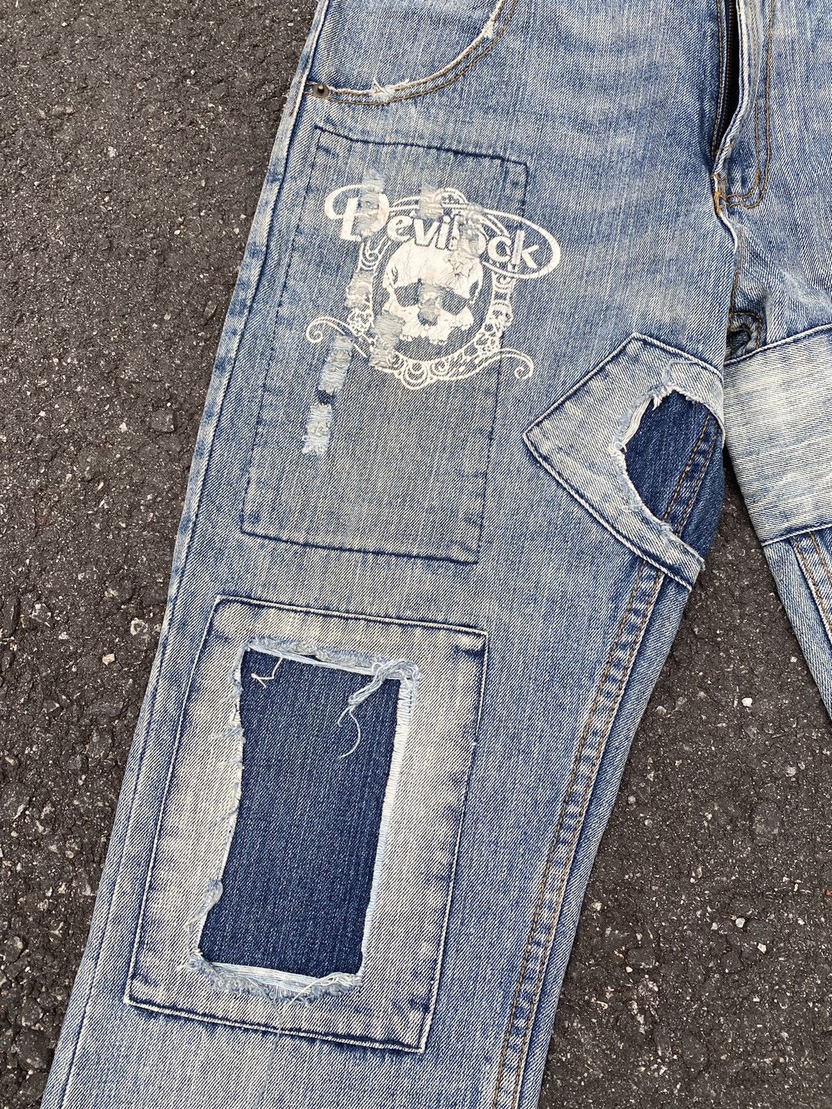 Devilock × Japanese Brand rare devilock patchwork jeans distressed jeans Size US 37 - 4 Thumbnail