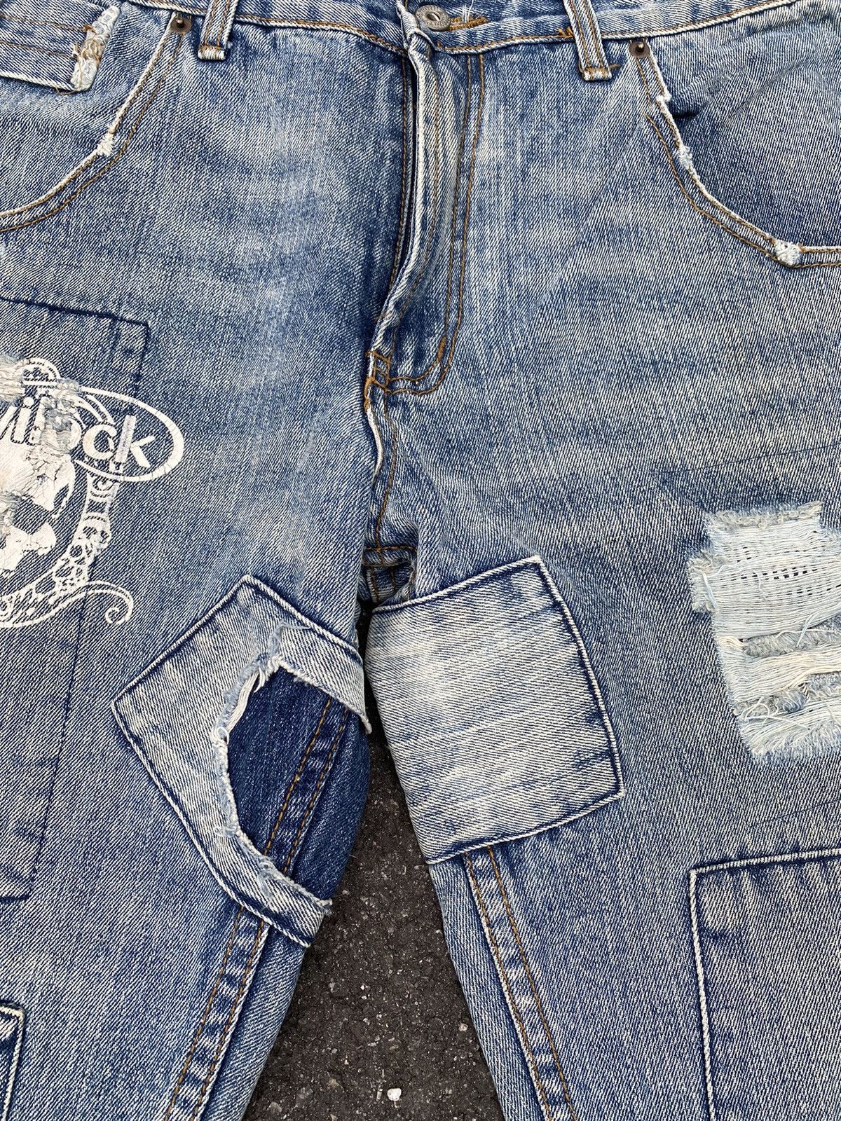 Devilock × Japanese Brand rare devilock patchwork jeans distressed jeans Size US 37 - 5 Thumbnail
