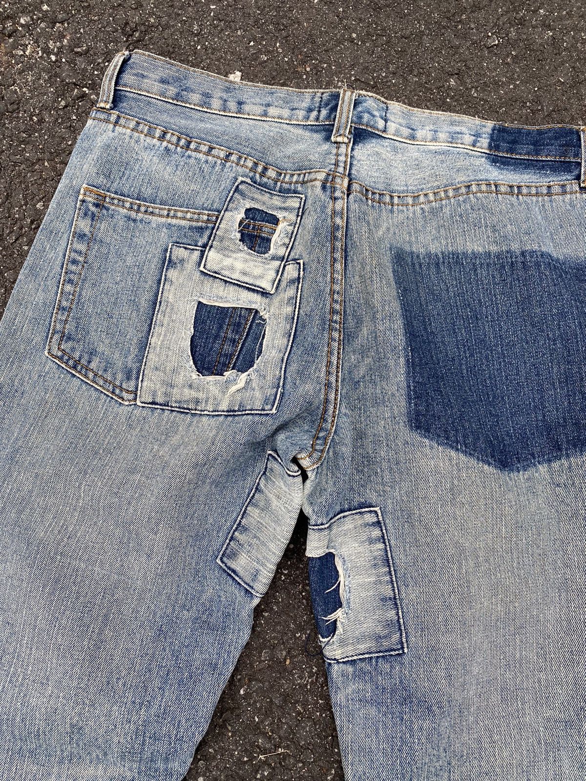 Devilock × Japanese Brand rare devilock patchwork jeans distressed jeans Size US 37 - 3 Thumbnail