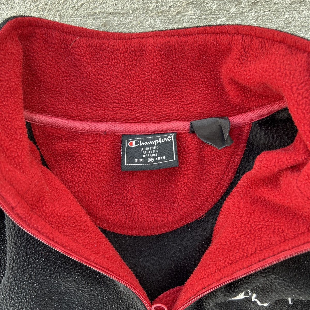 Champion × Vintage Vintage Champion Fleece 3/4 Zip Pullover Size US XL / EU 56 / 4 - 4 Thumbnail