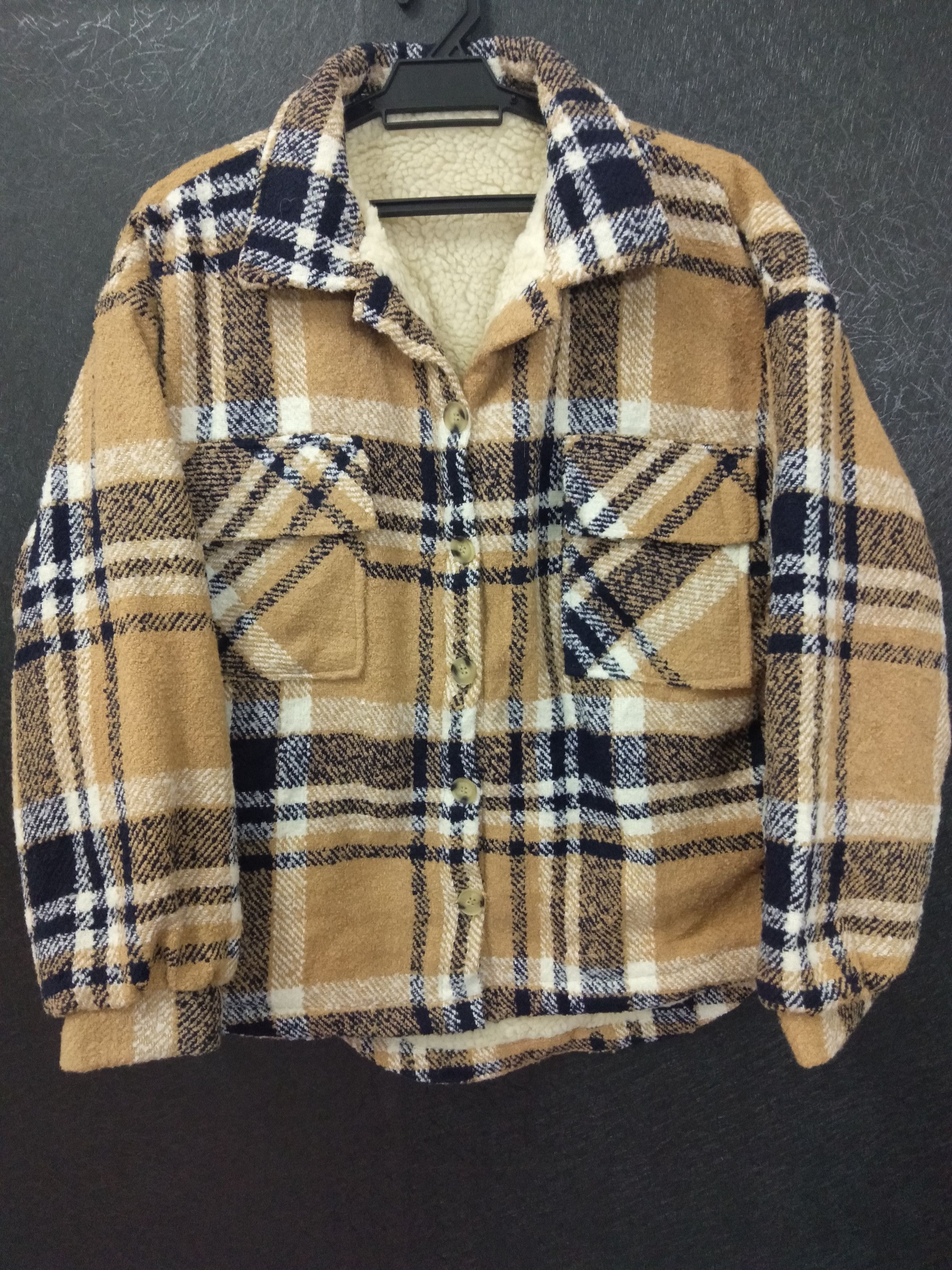 Japanese Brand Checked Jacket with Sherpa lining Size US M / EU 48-50 / 2 - 1 Thumbnail
