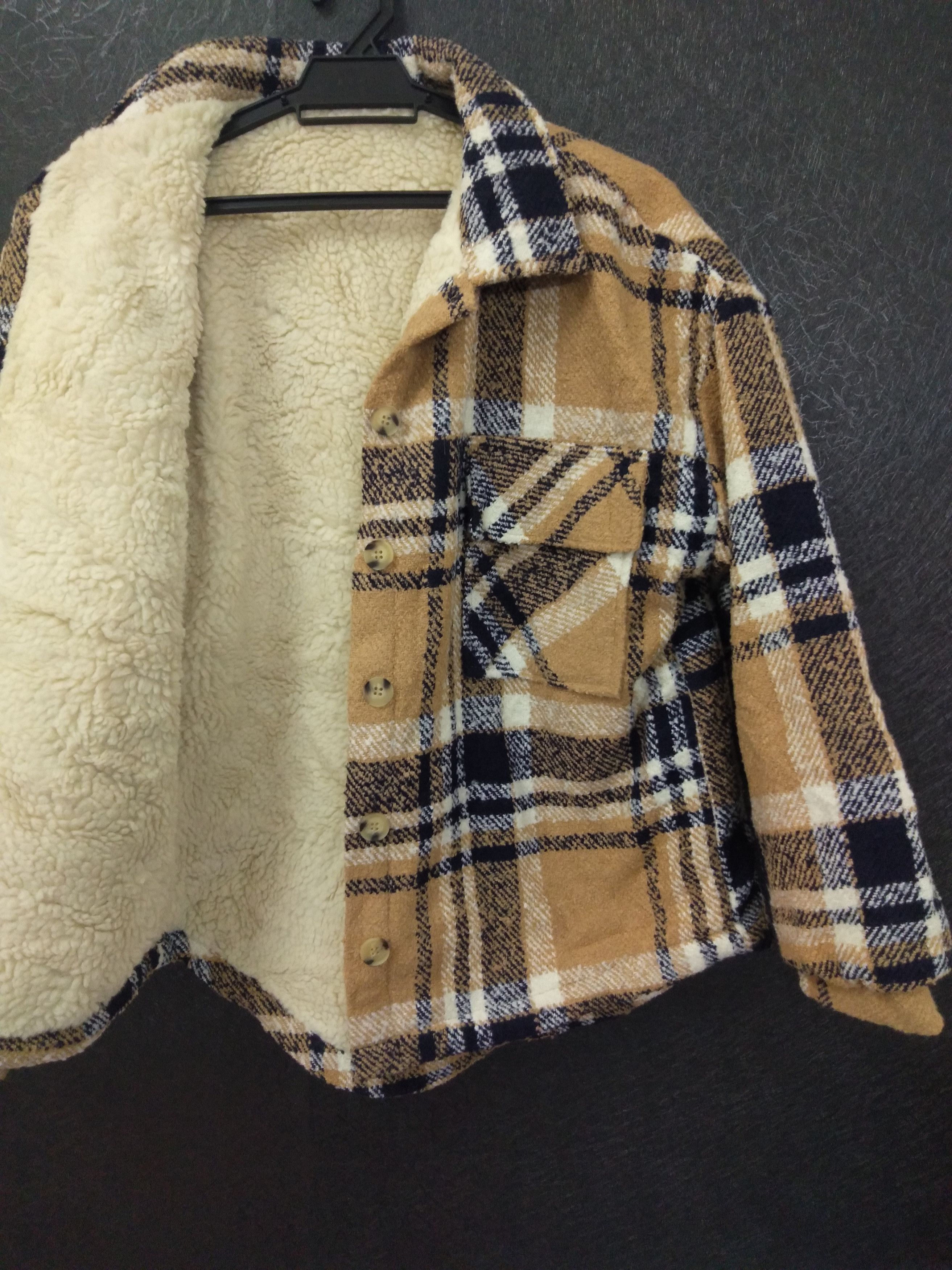 Japanese Brand Checked Jacket with Sherpa lining Size US M / EU 48-50 / 2 - 2 Thumbnail