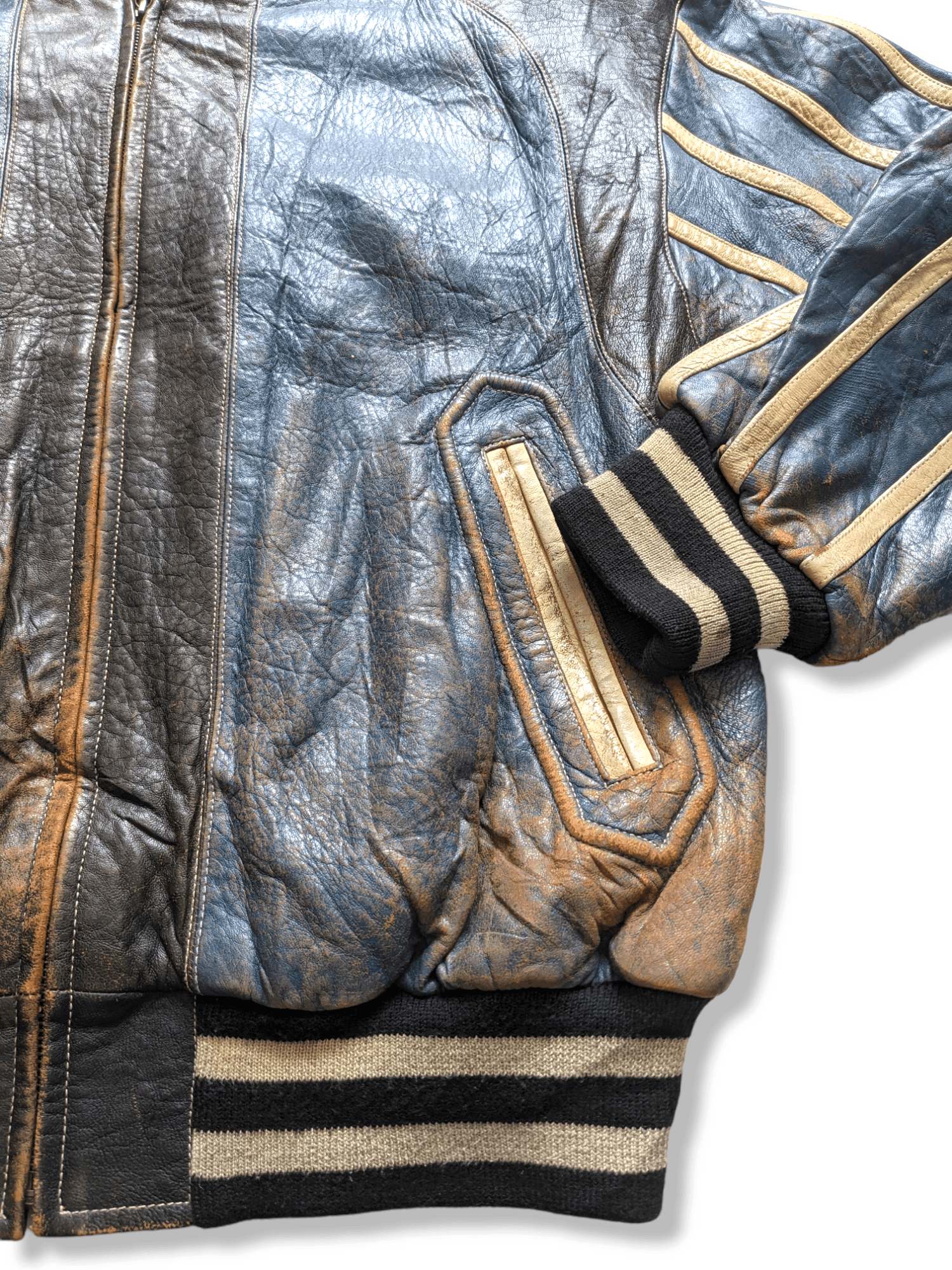Japanese Brand × Vintage Gacca Vintage Leather Varsity Jacket Size US L / EU 52-54 / 3 - 6 Thumbnail