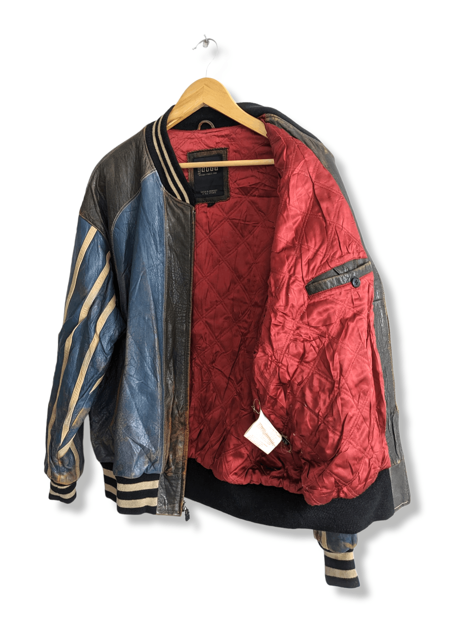 Japanese Brand × Vintage Gacca Vintage Leather Varsity Jacket Size US L / EU 52-54 / 3 - 8 Thumbnail