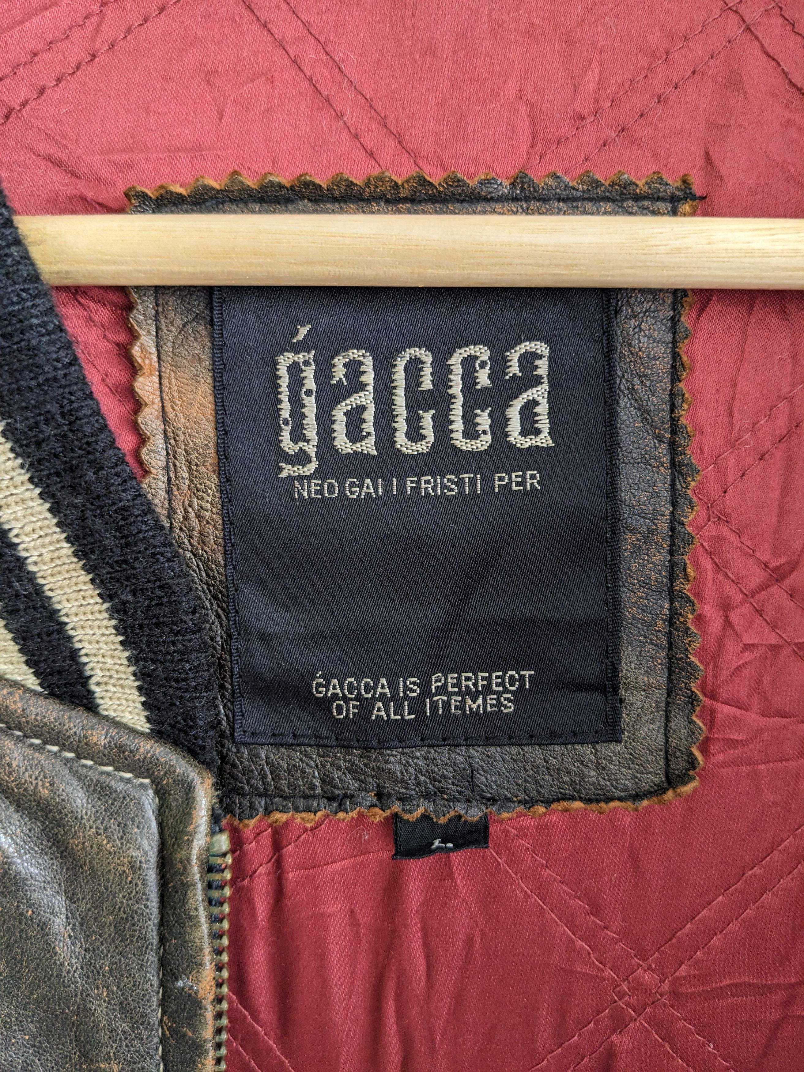 Japanese Brand × Vintage Gacca Vintage Leather Varsity Jacket Size US L / EU 52-54 / 3 - 13 Thumbnail
