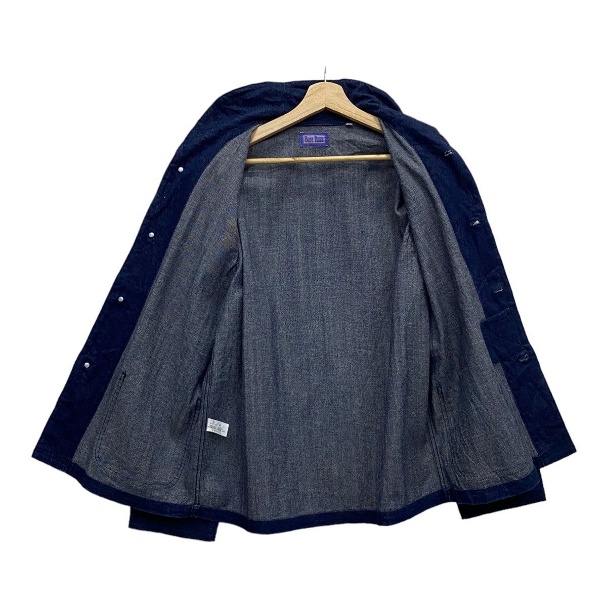 ?BLUE BLUE JAPAN H. RANCH MARKET DENIM BUTTON CHORE JACKET