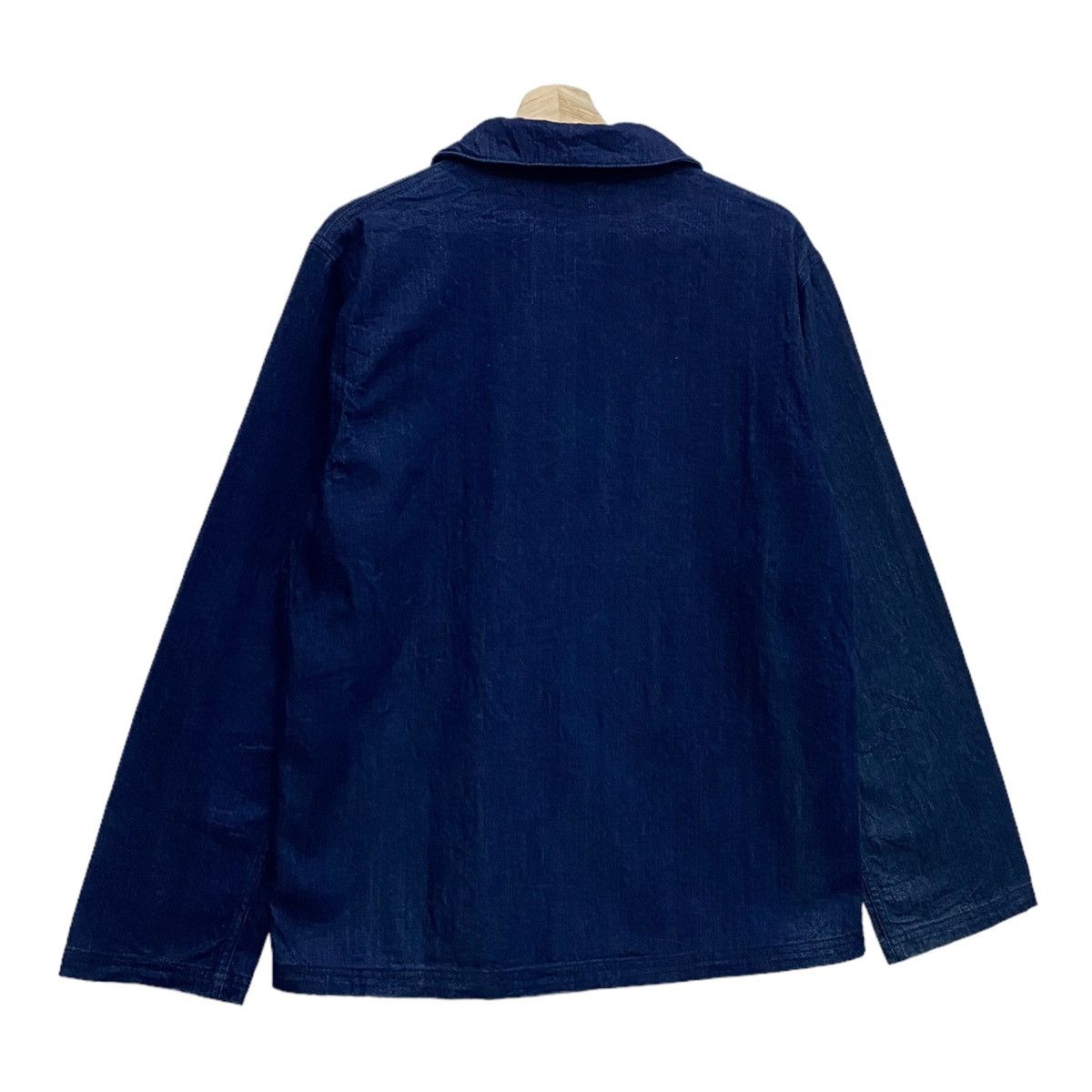 Blue Blue Japan 🔥BLUE BLUE JAPAN H. RANCH MARKET DENIM BUTTON CHORE JACKET Size US M / EU 48-50 / 2 - 7 Thumbnail