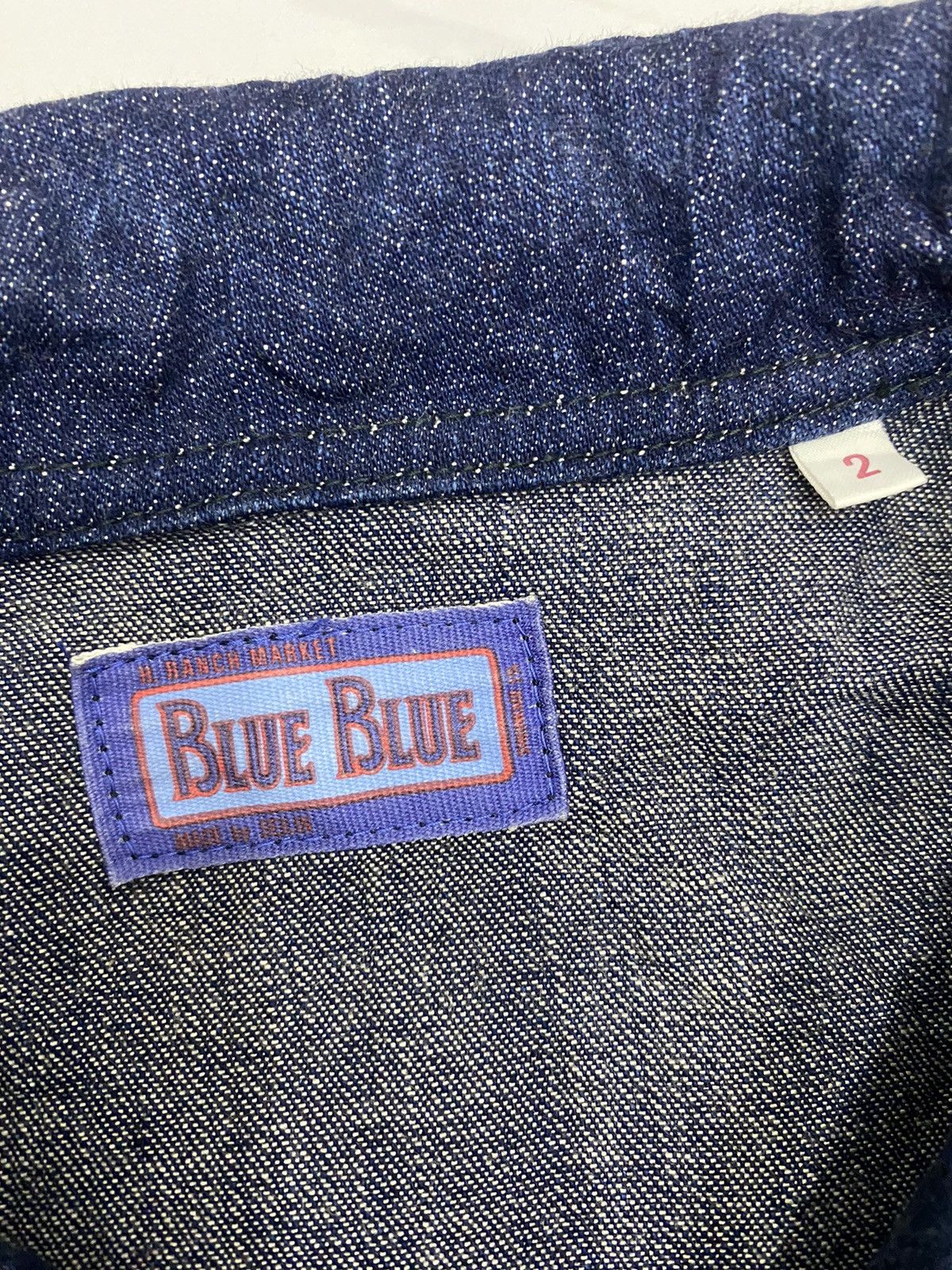 Blue Blue Japan 🔥BLUE BLUE JAPAN H. RANCH MARKET DENIM BUTTON CHORE JACKET Size US M / EU 48-50 / 2 - 13 Thumbnail