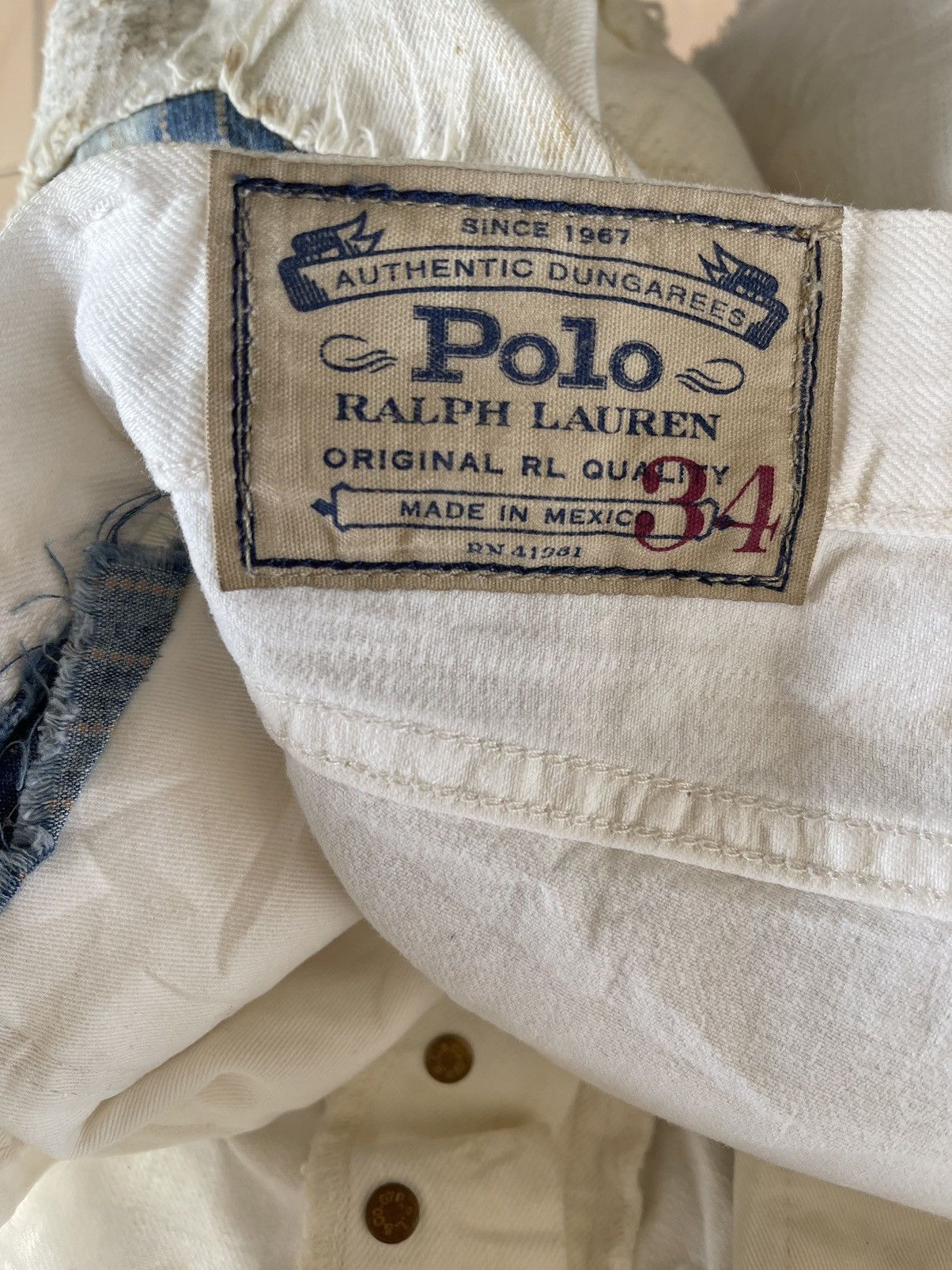 Ralph Lauren Vintage Polo Ralph Lauren denime short distressed design Size US 36 / EU 52 - 14 Thumbnail