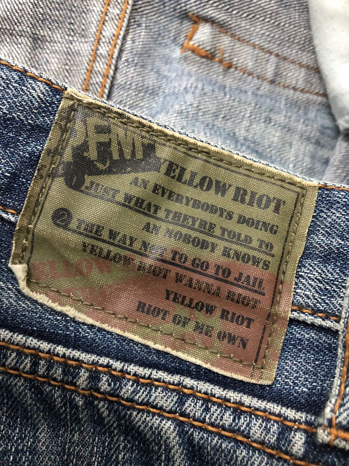 PPFM 2006 PPFM- Yellow Riot distressed denim jeans Size US 32 / EU 48 - 12 Thumbnail