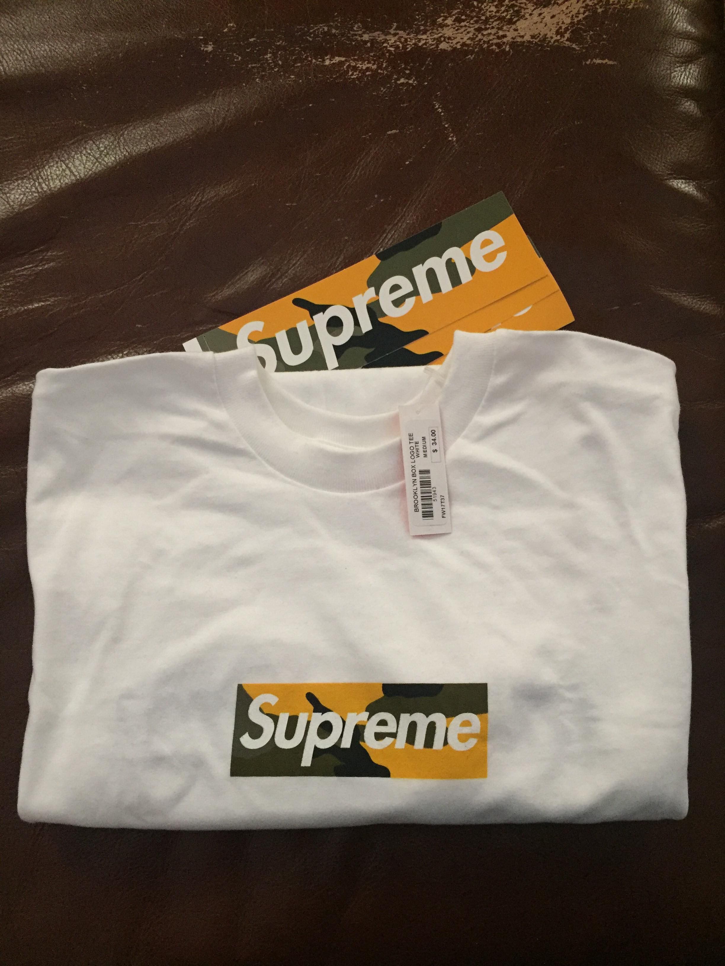 SUPREME BROOKLYN BOX LOGO TEE WHITE