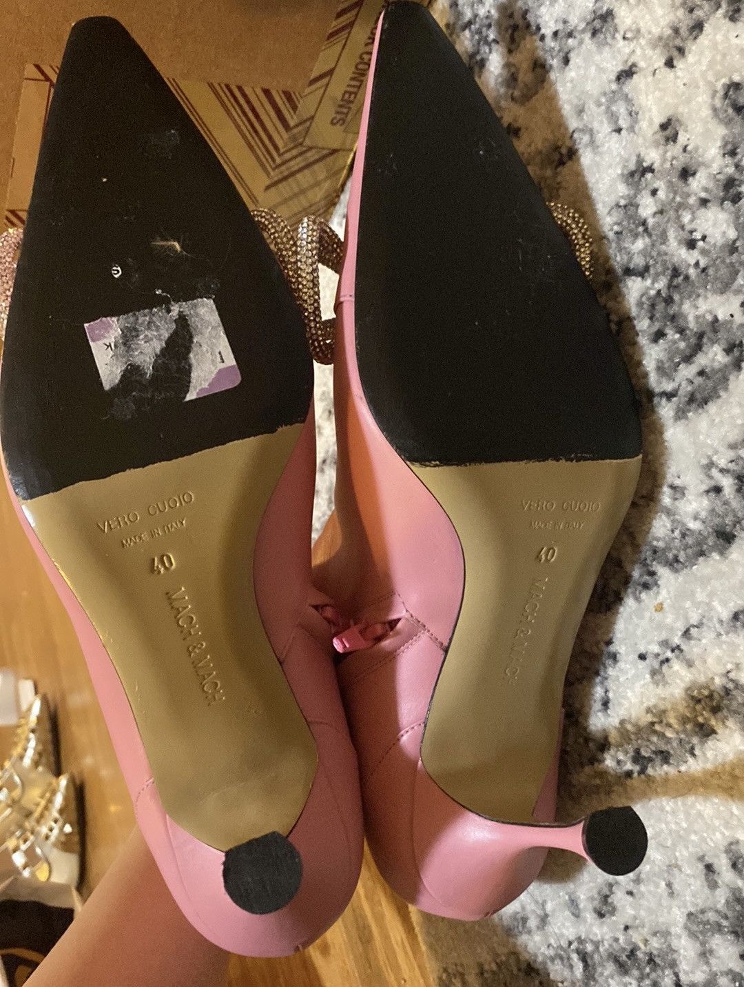 Mach & Mach Crystal Embellished Double Bow Bootie size 40
