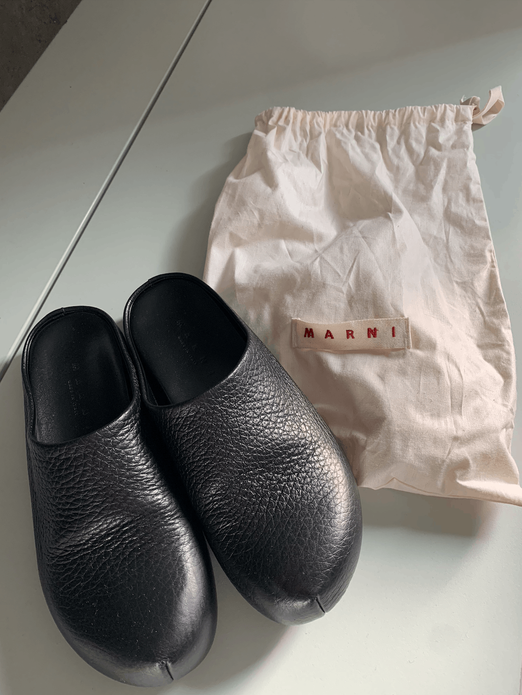 MARNI leather slip ons