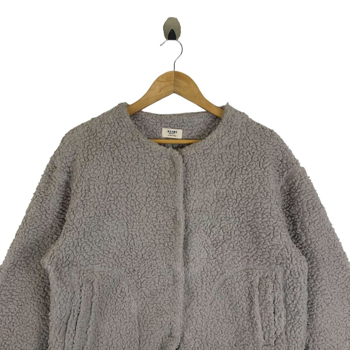 Beams Plus × Japanese Brand × Vintage BEAMS HEART Japanese Brand Casual Faux Fur Jacket Sweater Size L / US 10 / IT 46 - 5 Thumbnail