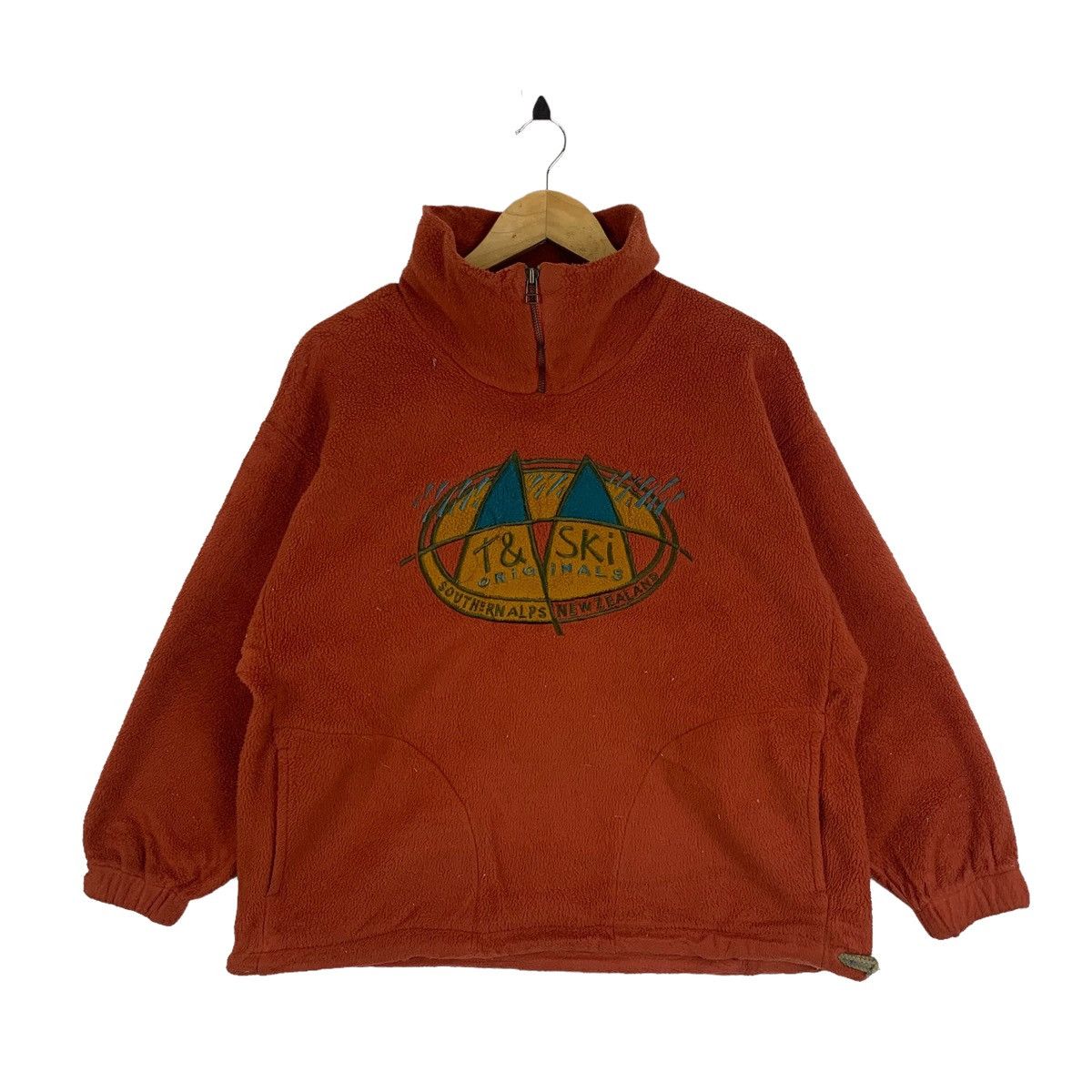 Vintage T&SKI Southern Alps New Zealand Outdoor Fleece Sweatshirt Size US M / EU 48-50 / 2 - 1 Thumbnail