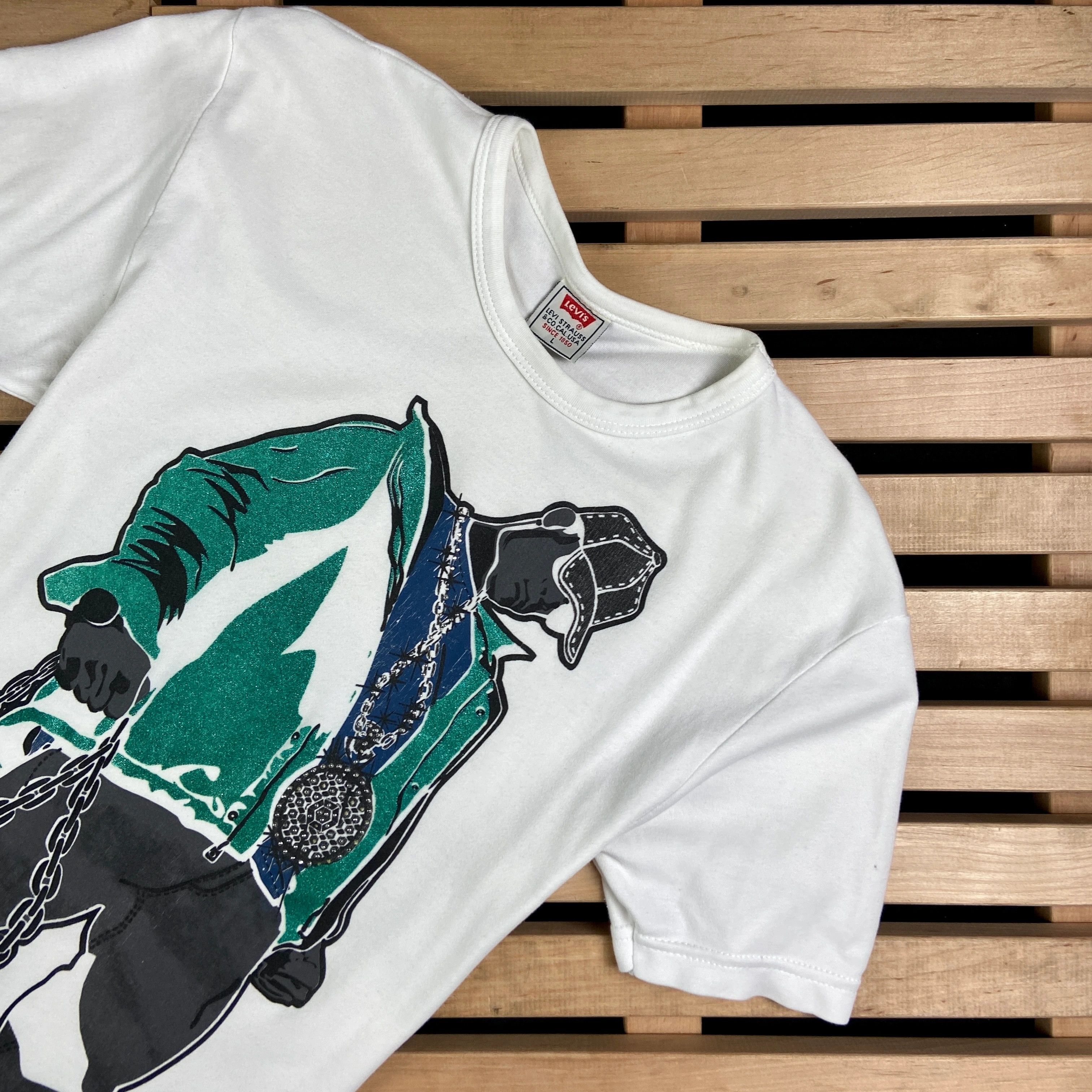 Levi's × Levi's Vintage Clothing × Vintage Mens Vintage T Shirt Levis USA Rare Print Size L Size US L / EU 52-54 / 3 - 2 Thumbnail