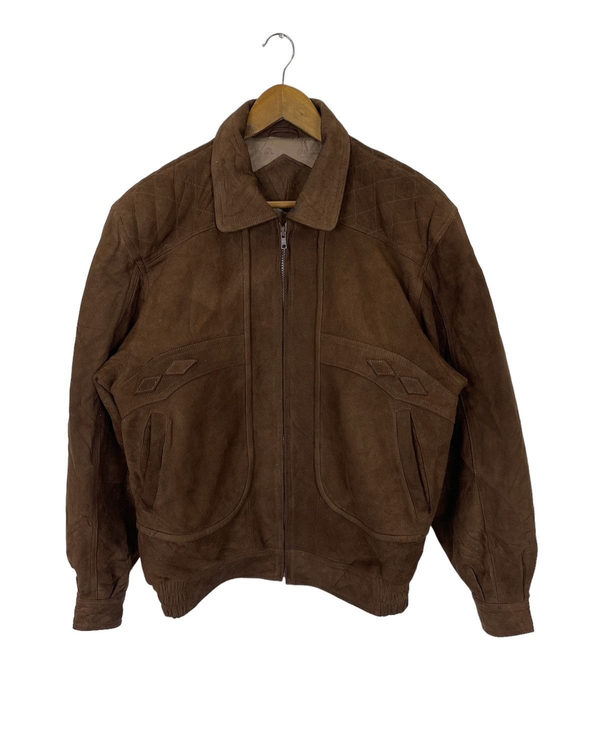 image of Italian Designers x Leather Jacket Franco Di Marco Verona Leather Jacket in Brown (Size Medium)