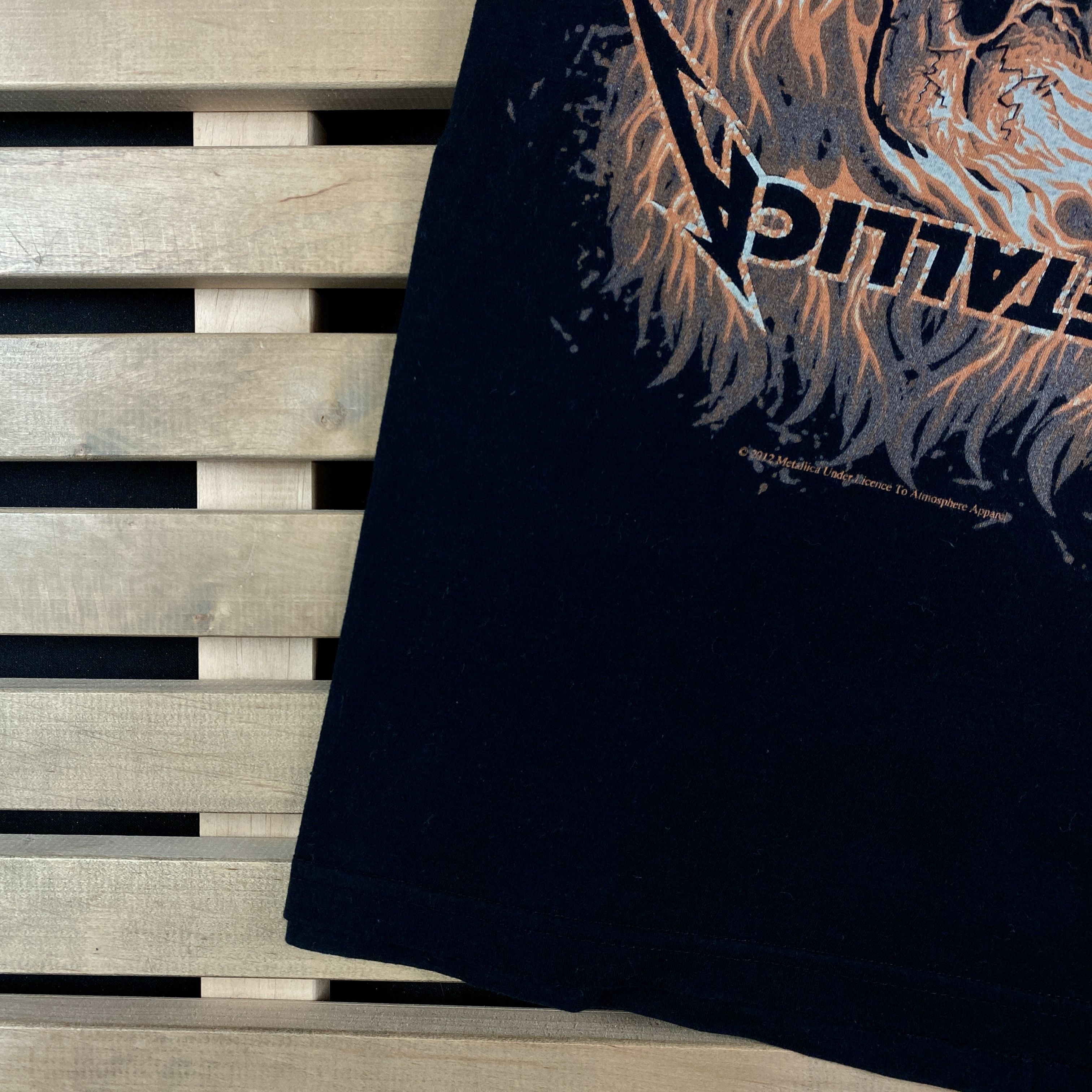 Band Tees × Vintage Mens T Shirt Metallica Vintage Size L 2012 Size US L / EU 52-54 / 3 - 3 Thumbnail