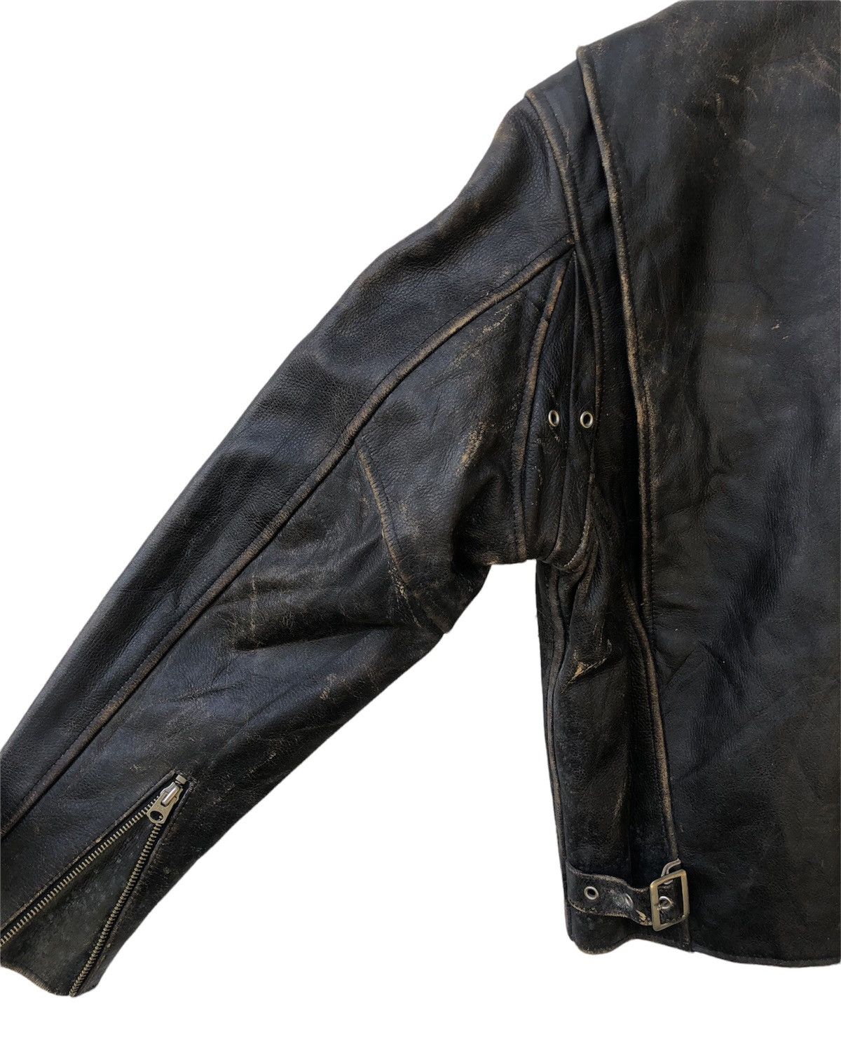 Genuine Leather 🔥Vtg Freedom Cafe Racer Cowhide Leather Jacket Size US S / EU 44-46 / 1 - 5 Thumbnail