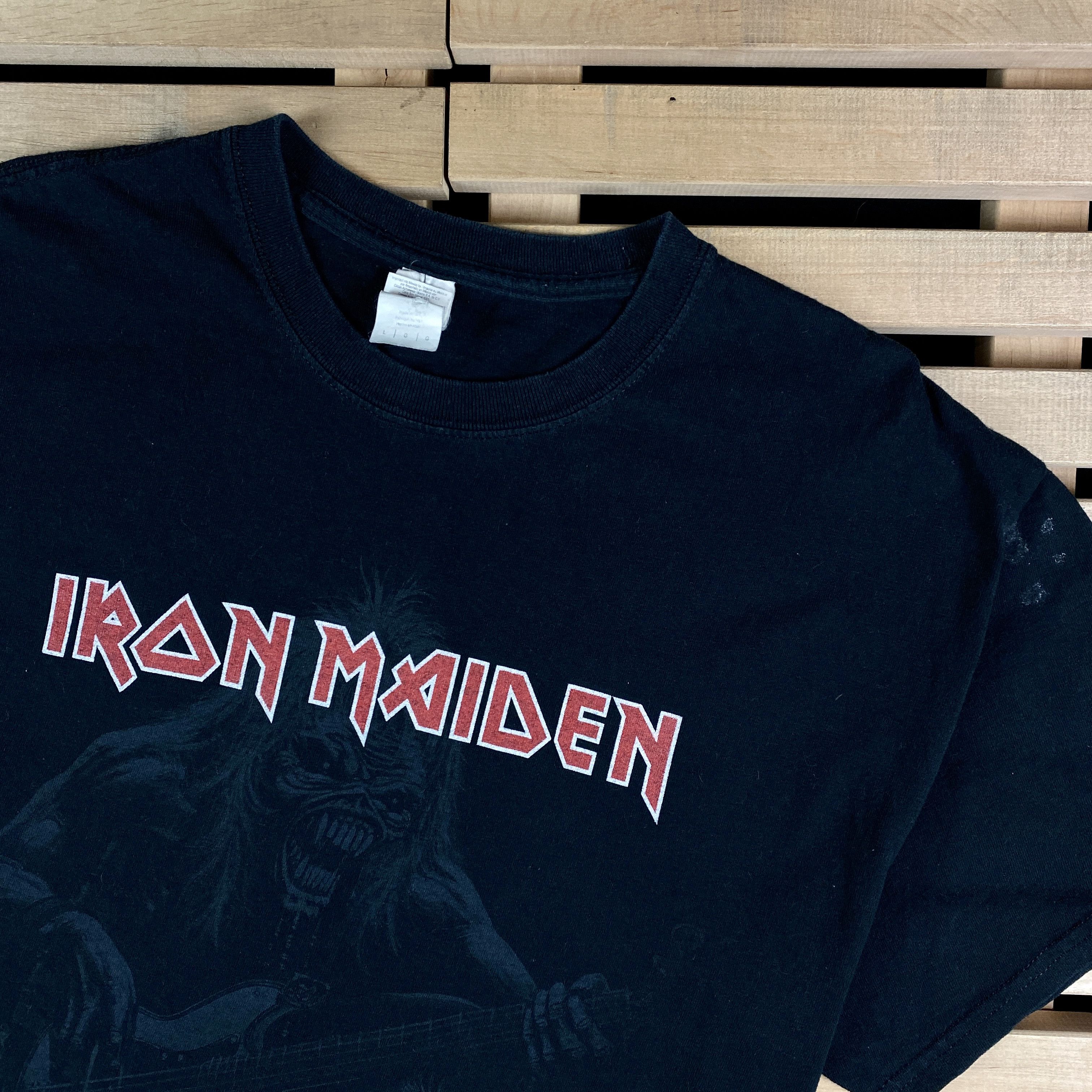 Band Tees × Iron Maiden × Vintage Mens Vintage T Shirt Iron Maiden Size L Size US L / EU 52-54 / 3 - 2 Thumbnail