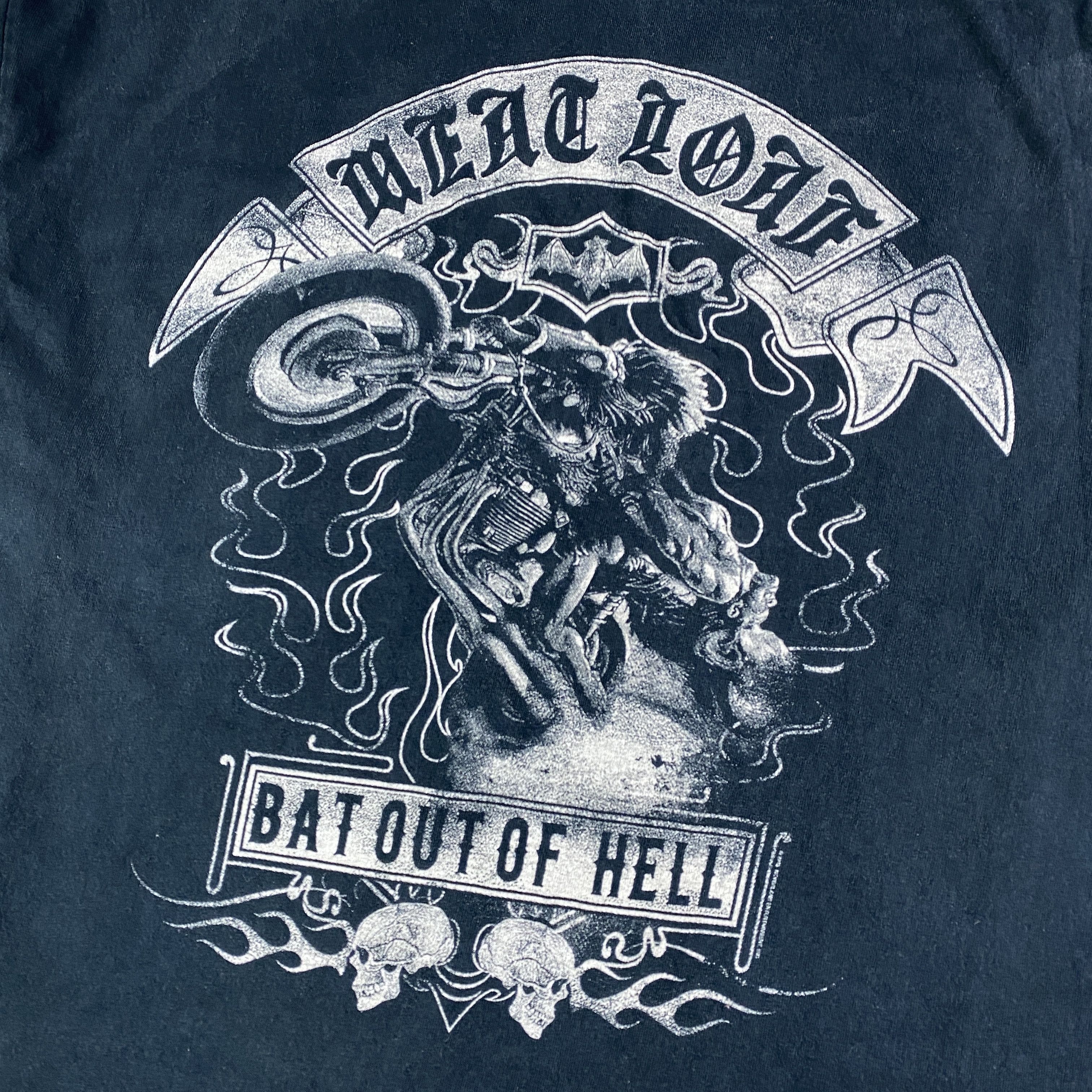 Band Tees × Vintage Mens Vintage T Shirt 90s Meat Loaf Size XL Bat Out Of Hell Size US XL / EU 56 / 4 - 9 Thumbnail