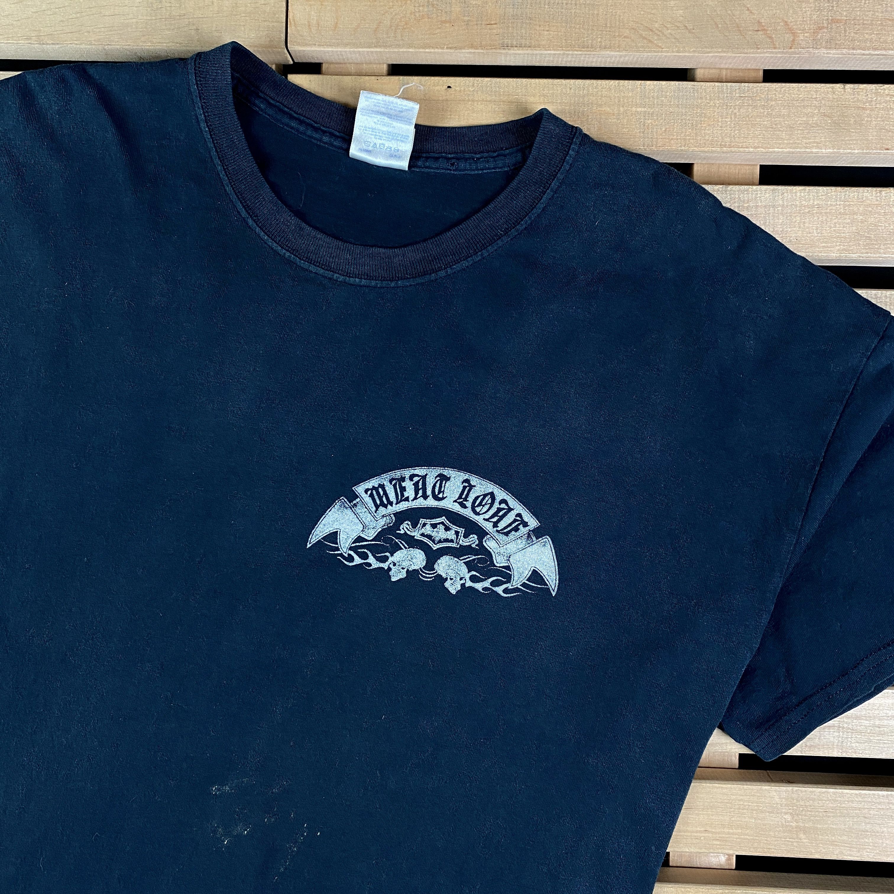 Band Tees × Vintage Mens Vintage T Shirt 90s Meat Loaf Size XL Bat Out Of Hell Size US XL / EU 56 / 4 - 2 Thumbnail